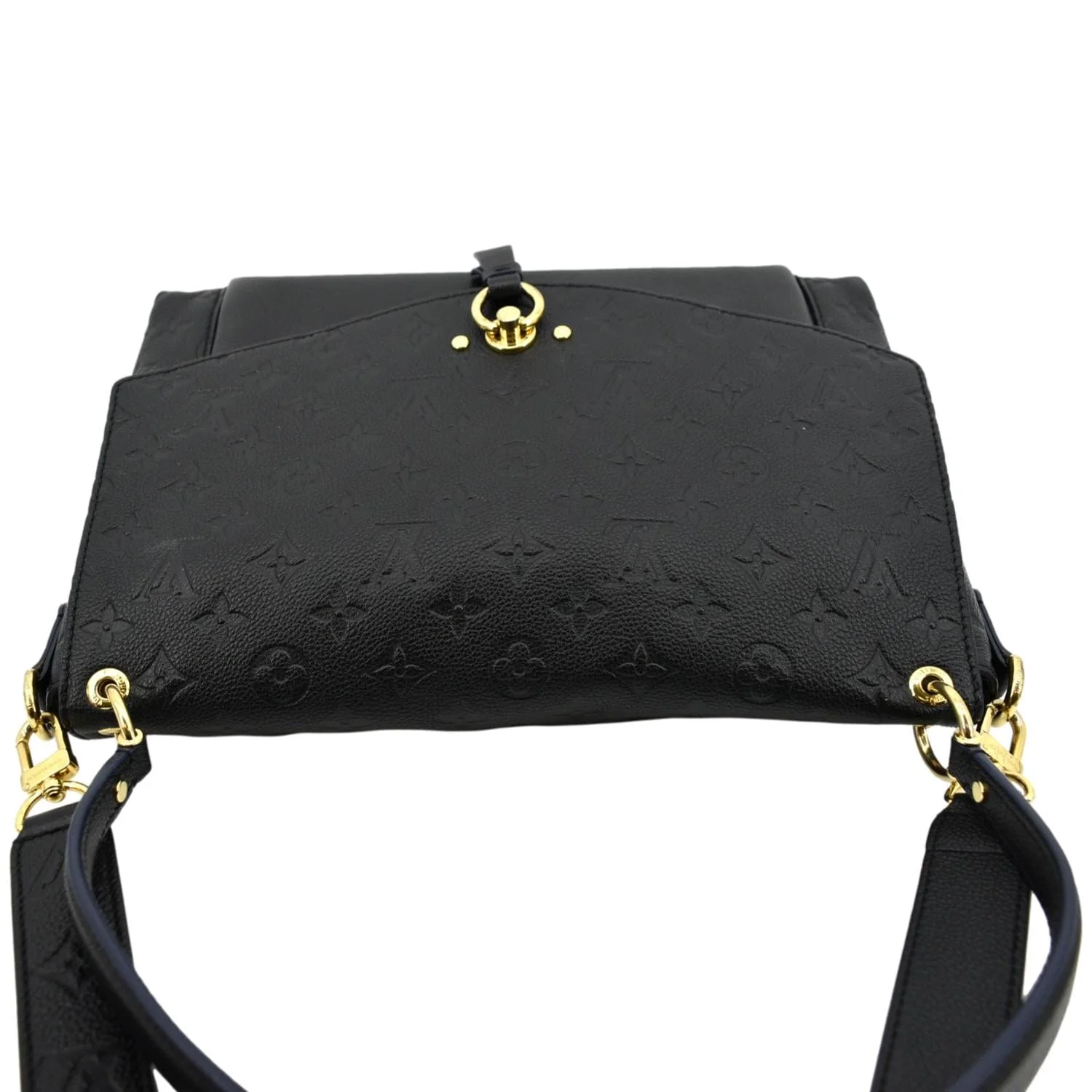 LOUIS VUITTON Blanche MM Empreinte Leather Shoulder Bag Black - Image 4