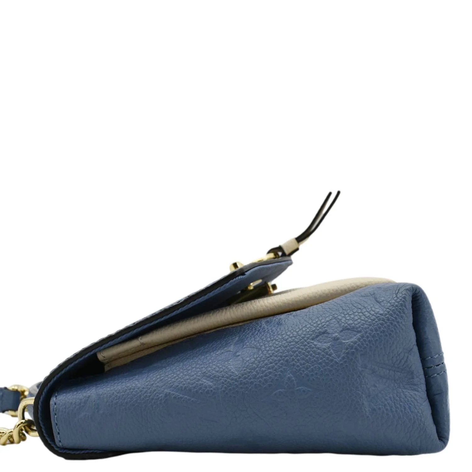 LOUIS VUITTON Blanche BB Monogram Empreinte Leather Shoulder Bag Blue - Image 10