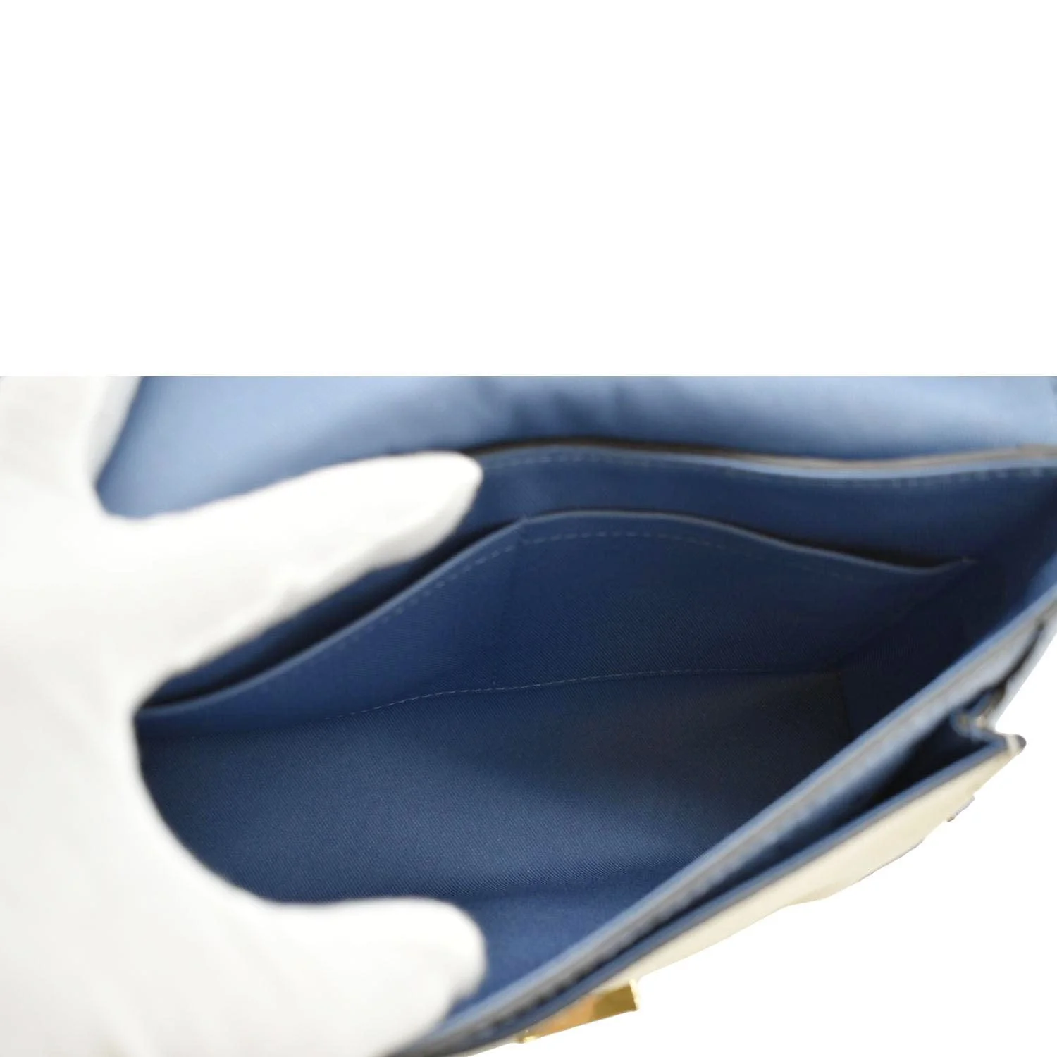 LOUIS VUITTON Blanche BB Monogram Empreinte Leather Shoulder Bag Blue - Image 12