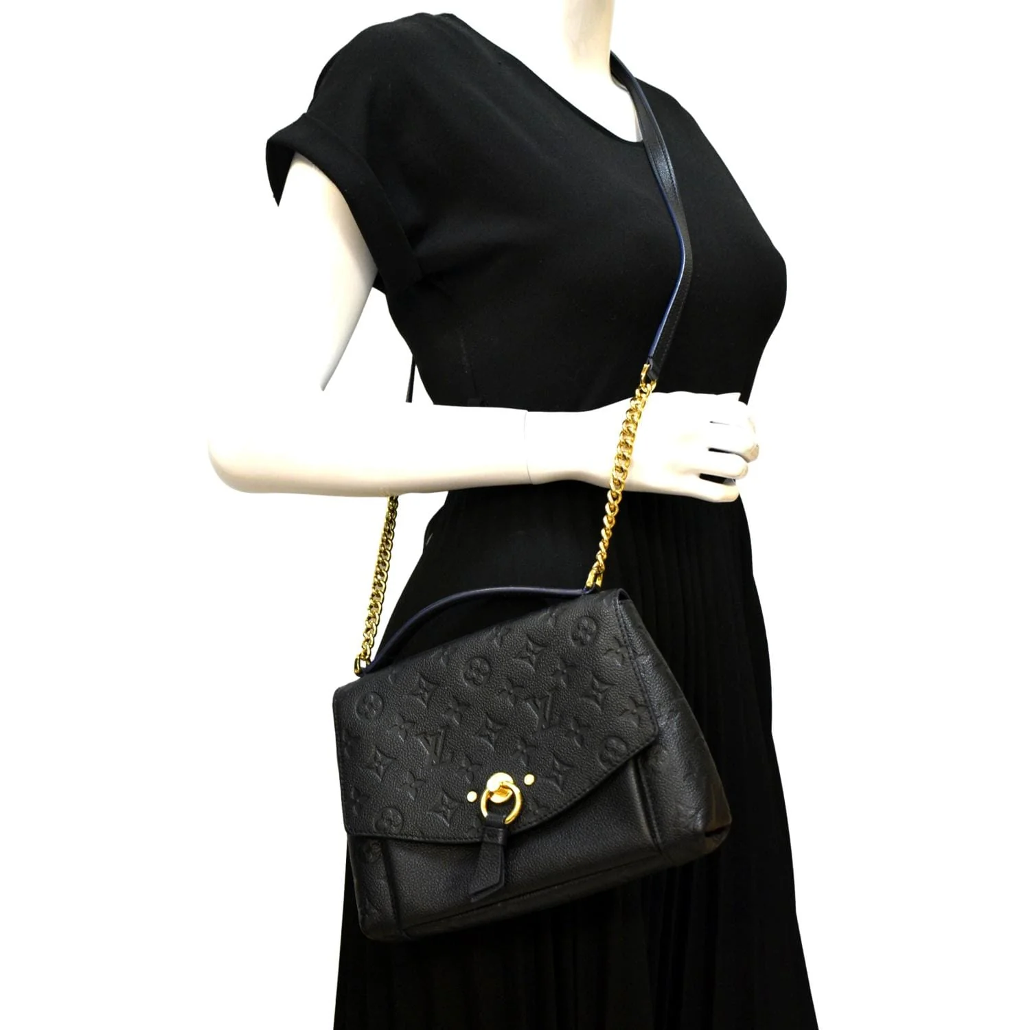 LOUIS VUITTON Blanche BB Empreinte Leather Shoulder Bag Black - Image 2