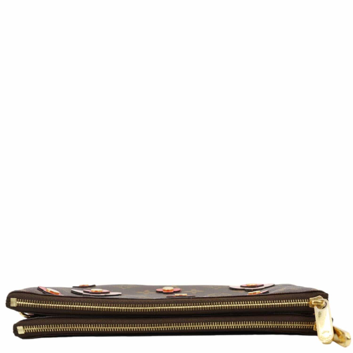LOUIS VUITTON Blooming Flowers Pochette Monogram Canvas Chain Crossbody Bag Brown - Image 5