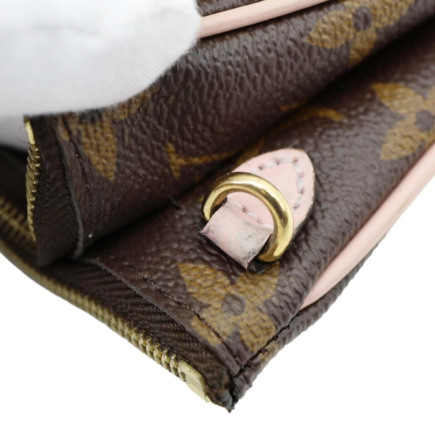 LOUIS VUITTON Blooming Flowers Pochette Monogram Canvas Chain Crossbody Bag Brown - Image 7