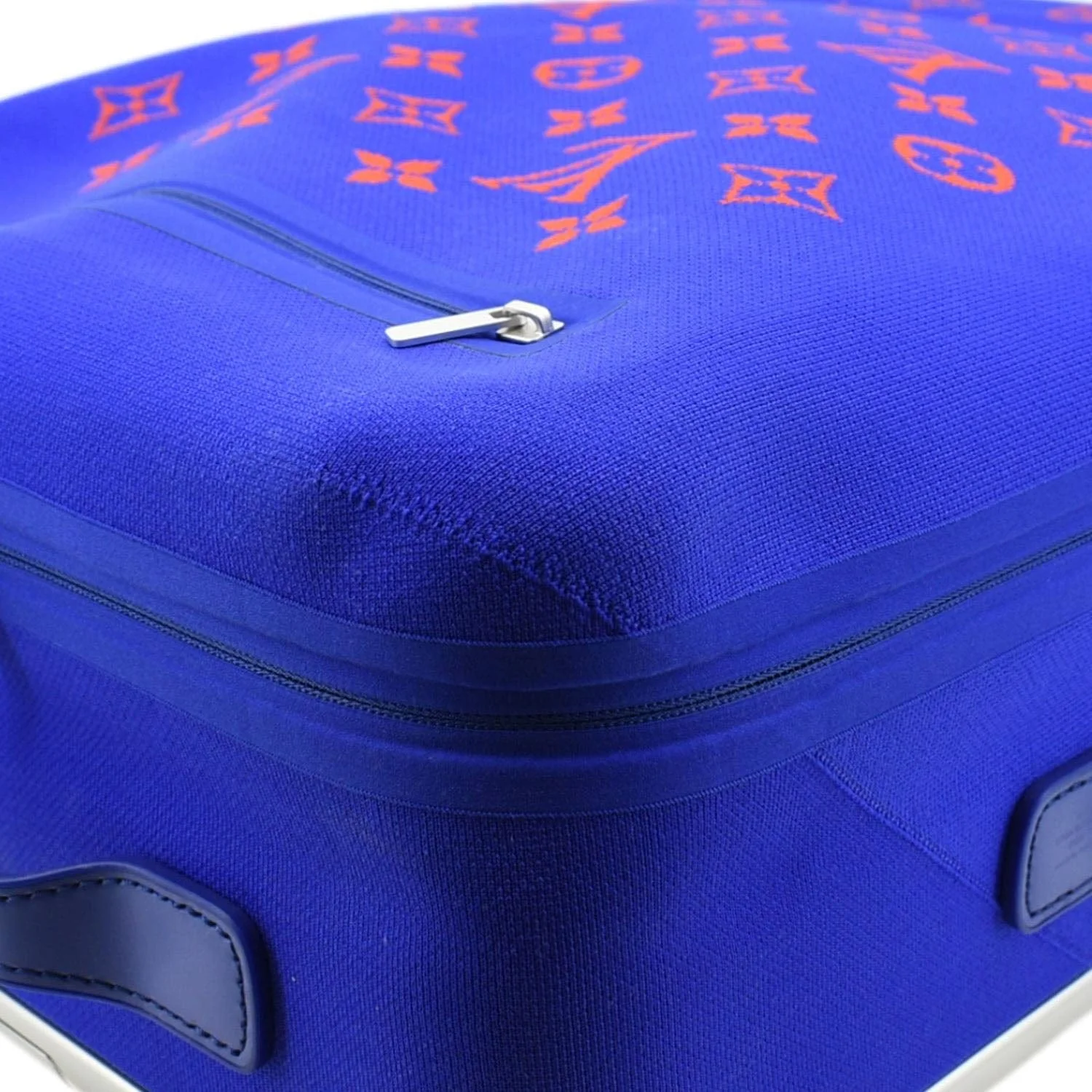 Louis Vuitton Horizon 55 4R Soft Thermoform Knit Rolling Luggage Travel Bag Blue - Image 6
