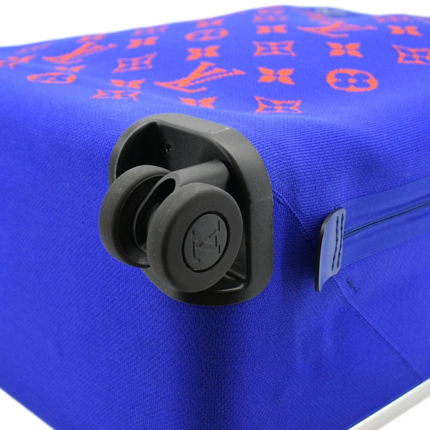 Louis Vuitton Horizon 55 4R Soft Thermoform Knit Rolling Luggage Travel Bag Blue - Image 8