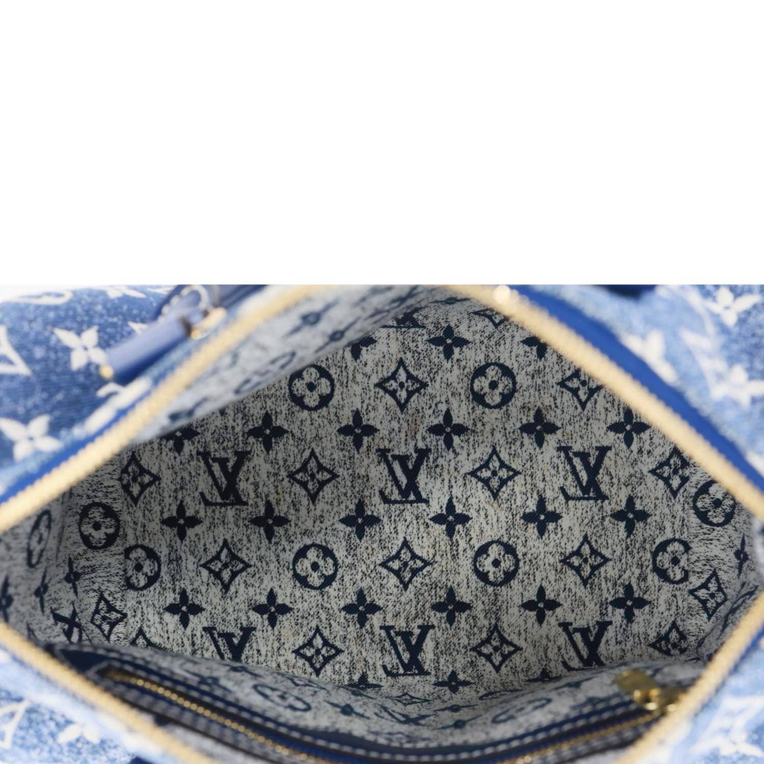 LOUIS VUITTON Speedy 25 Bandouliere Monogram Jacquard Denim Shoulder Bag Blue - Image 8