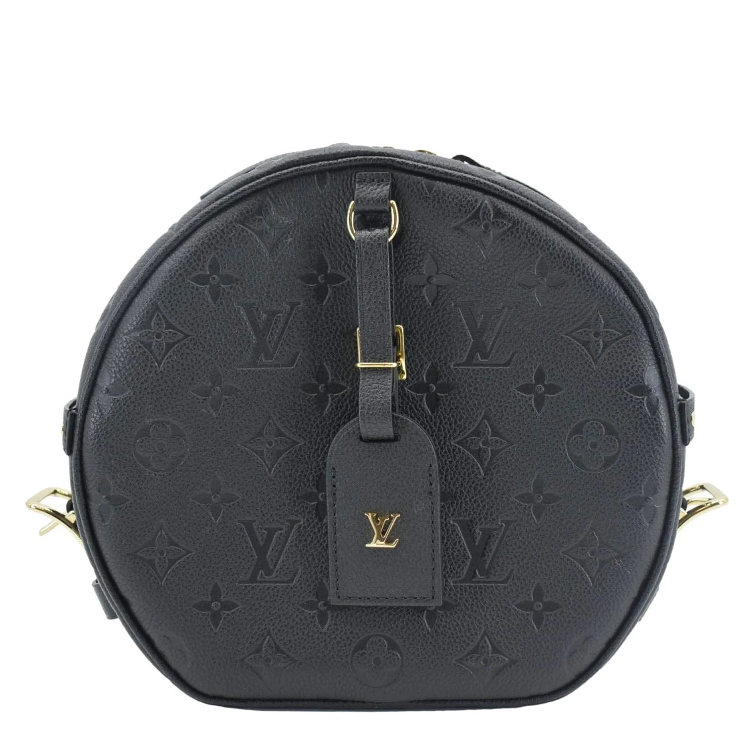 LOUIS VUITTON Boite Chapeau Souple MM Monogram Empreinte Shoulder Bag Black - Image 4