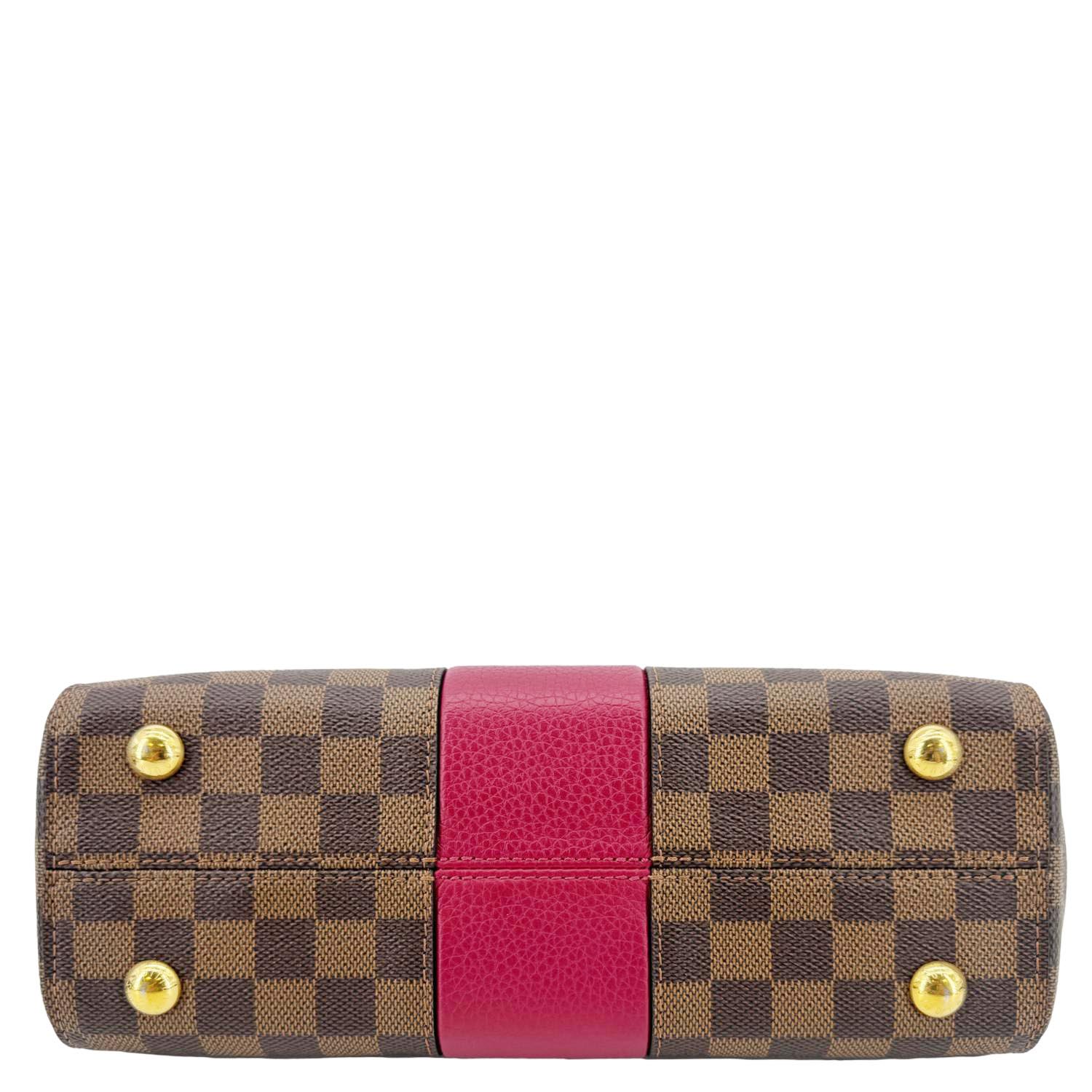 LOUIS VUITTON Bond Street MM Damier Ebene Satchel Bag Red - Image 12