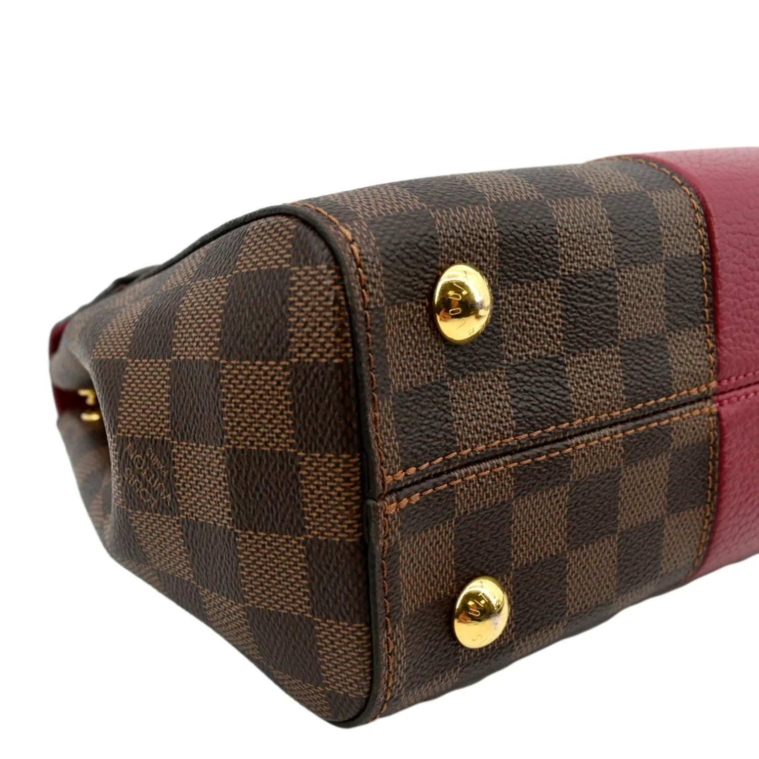LOUIS VUITTON Bond Street MM Damier Ebene Satchel Bag Bordeaux - Image 8