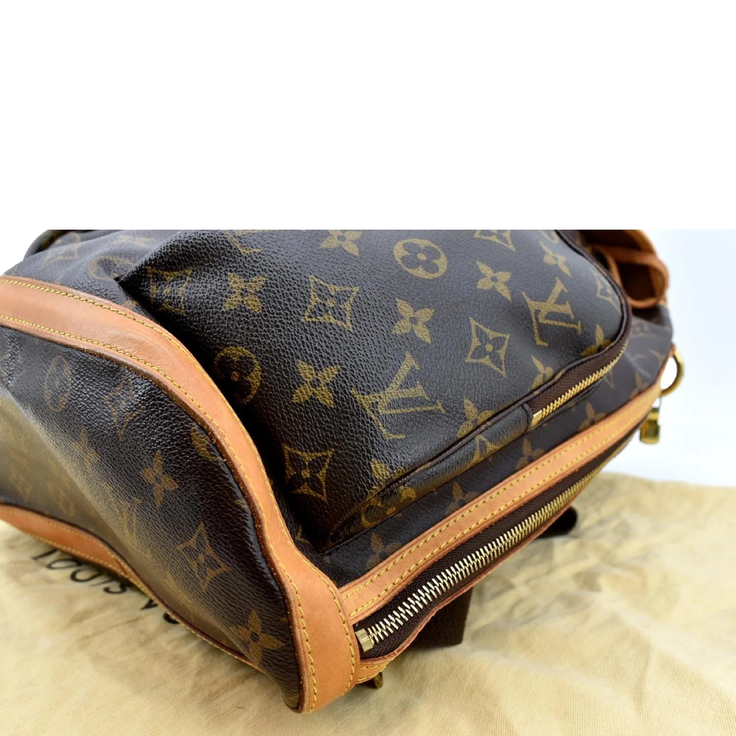 LOUIS VUITTON Sac A Dos Bosphore Monogram Canvas Backpack Bag Brown - Image 11