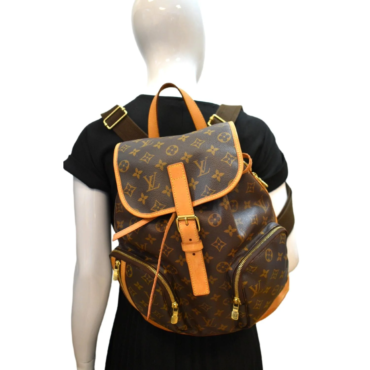 LOUIS VUITTON Sac A Dos Bosphore Monogram Canvas Backpack Bag Brown - Image 2