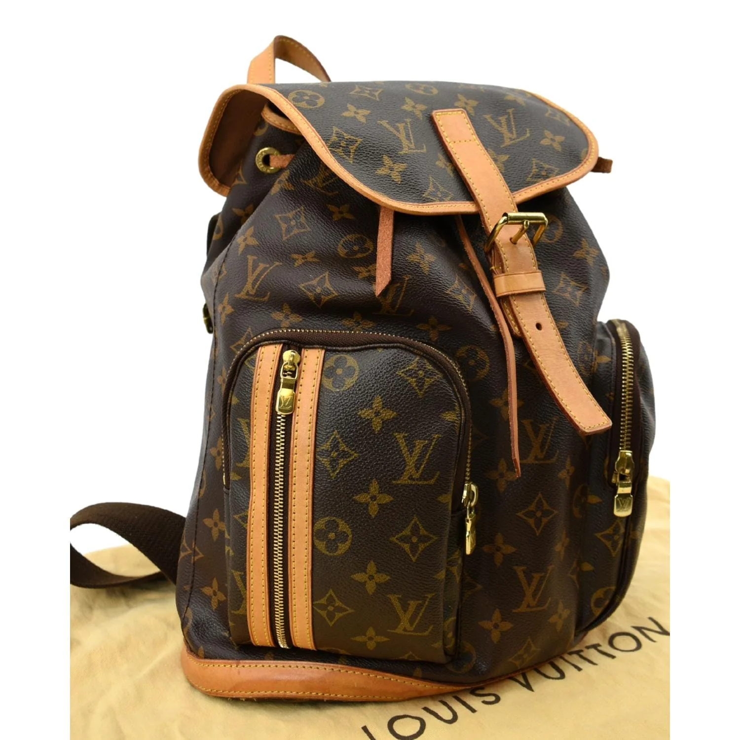 LOUIS VUITTON Sac A Dos Bosphore Monogram Canvas Backpack Bag Brown - Image 5