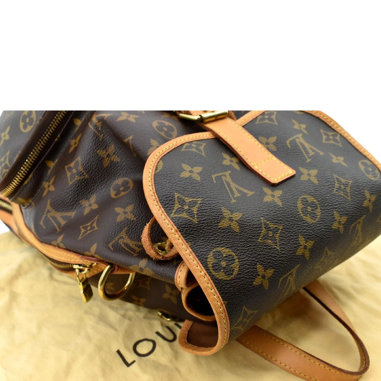 LOUIS VUITTON Sac A Dos Bosphore Monogram Canvas Backpack Bag Brown - Image 8