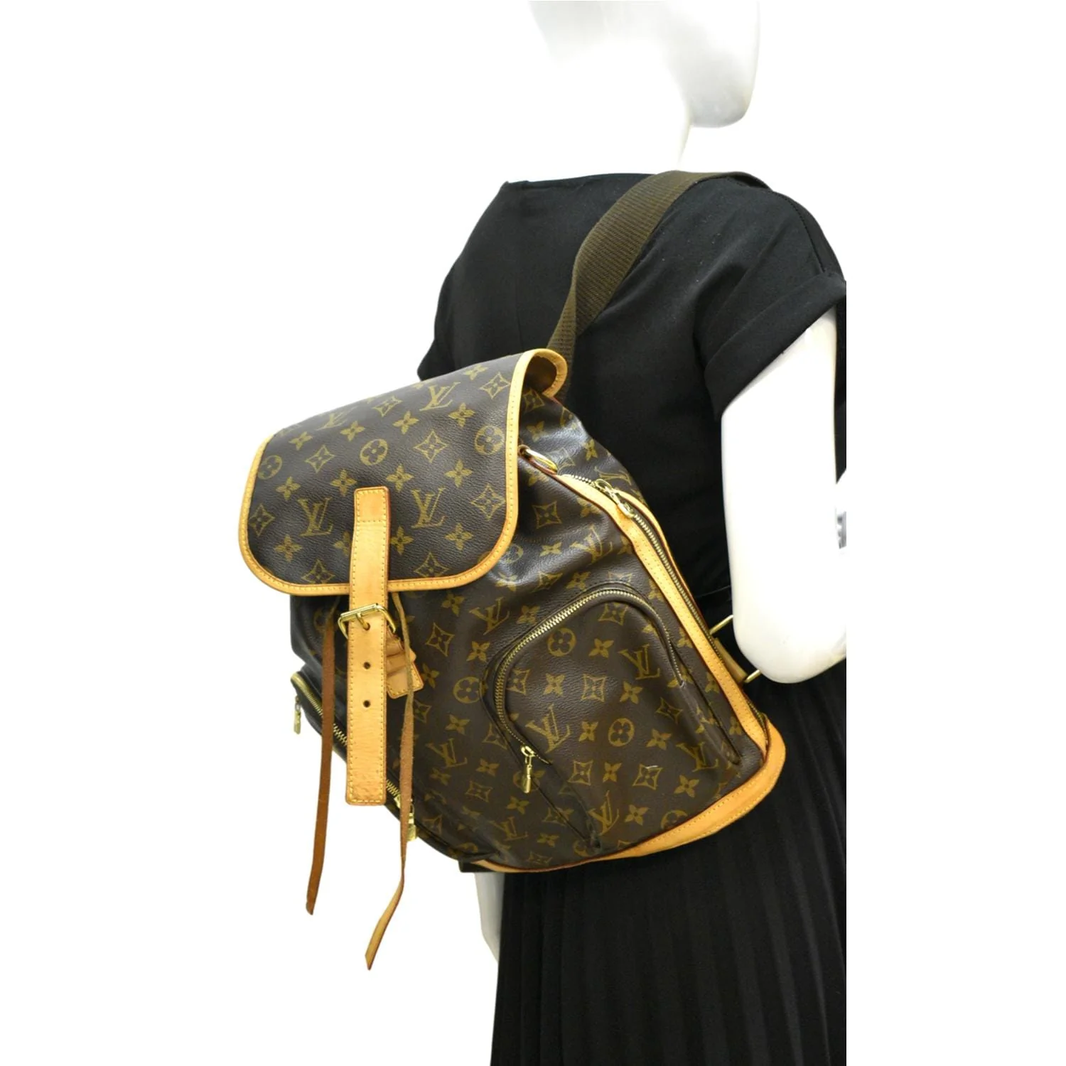 LOUIS VUITTON Sac A Dos Bosphore Monogram Canvas Backpack Bag Brown - Image 2