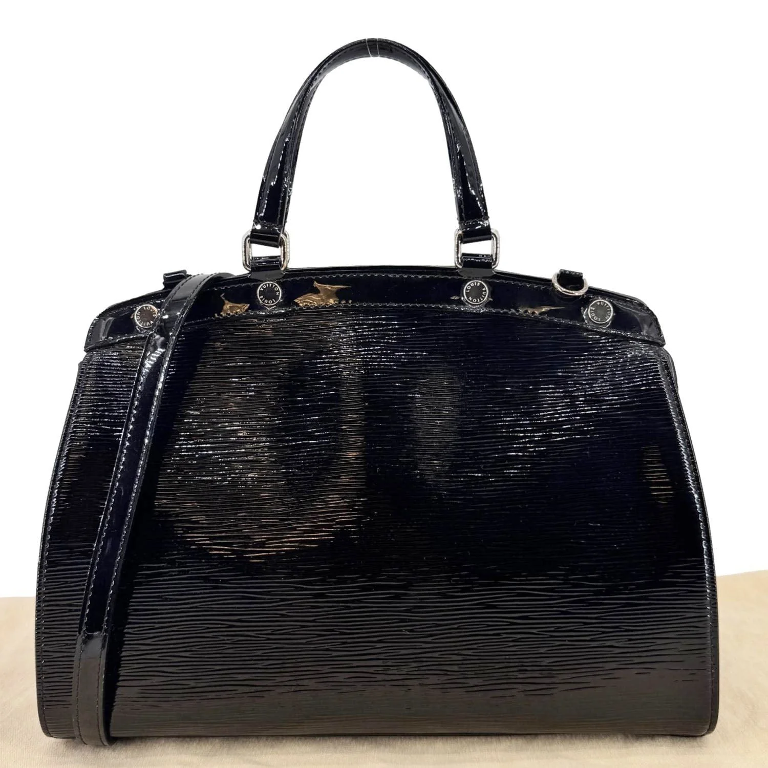 LOUIS VUITTON Brea MM Electric Epi Leather Shoulder Bag Black - Image 3