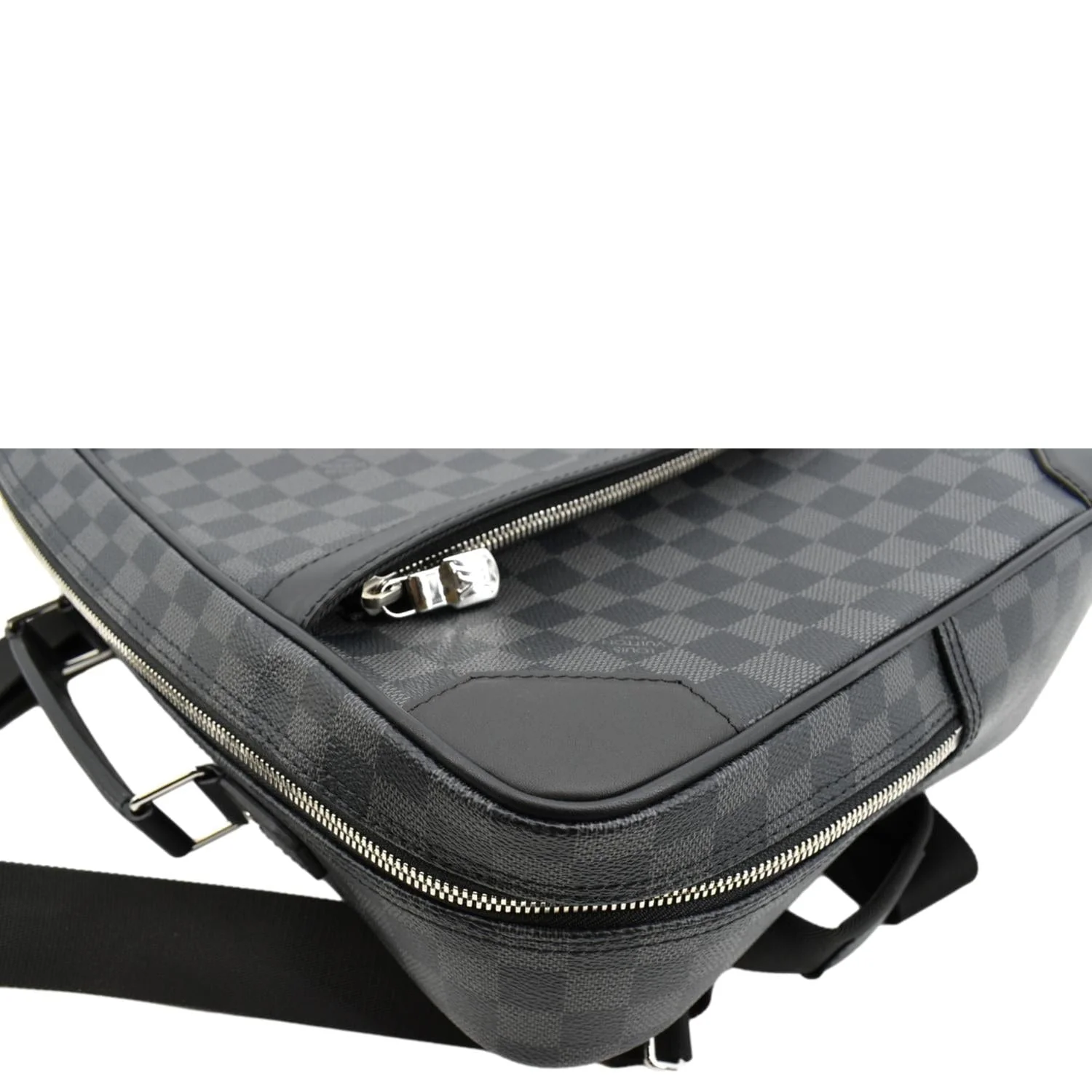 LOUIS VUITTON Damier Graphite Canvas Briefcase Backpack Bag Black - Image 6