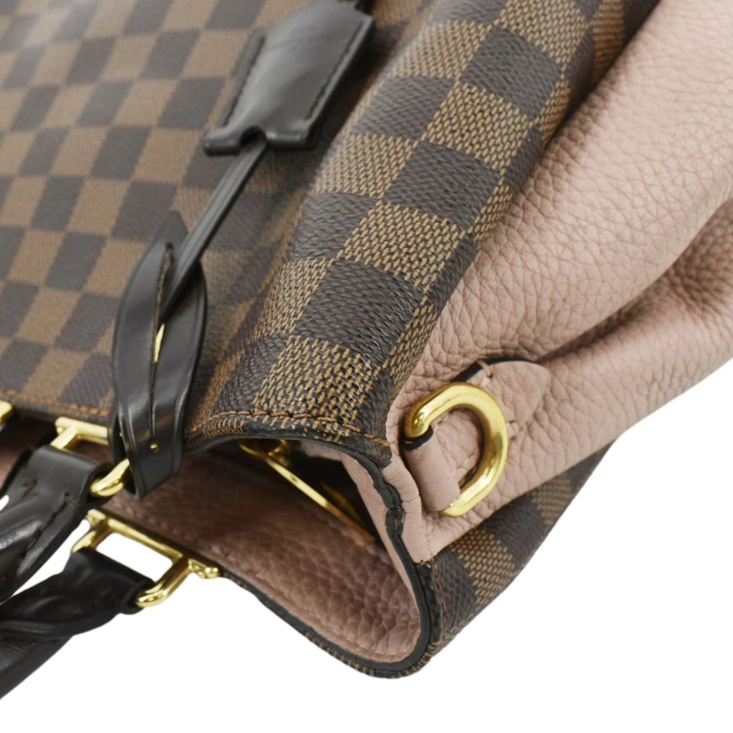 LOUIS VUITTON Brittany Damier Ebene Shoulder Bag Rose Ballerine - Image 6