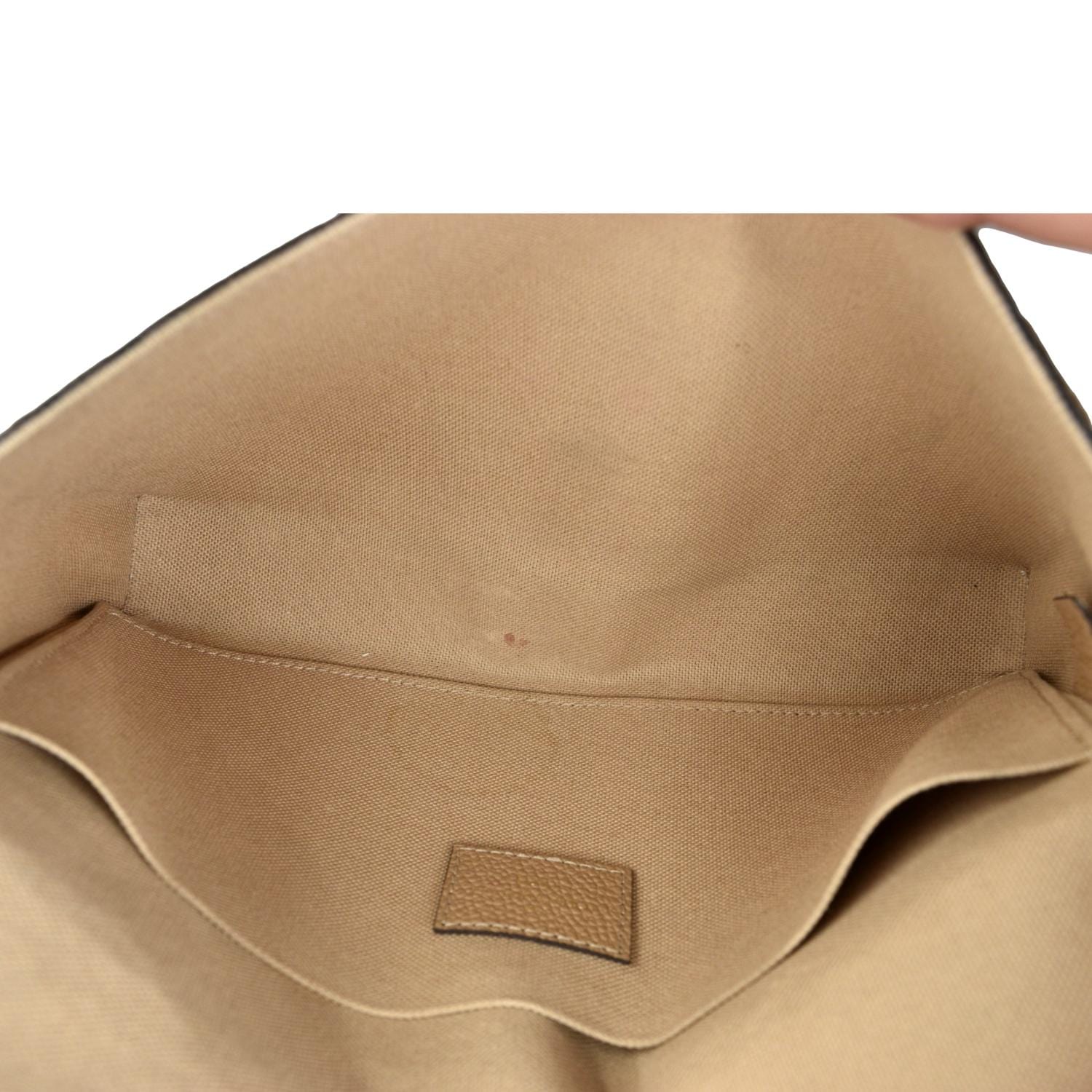 LOUIS VUITTON Felicie Monogram Empreinte Leather Pochette Crossbody Bag Light Brown - Image 10