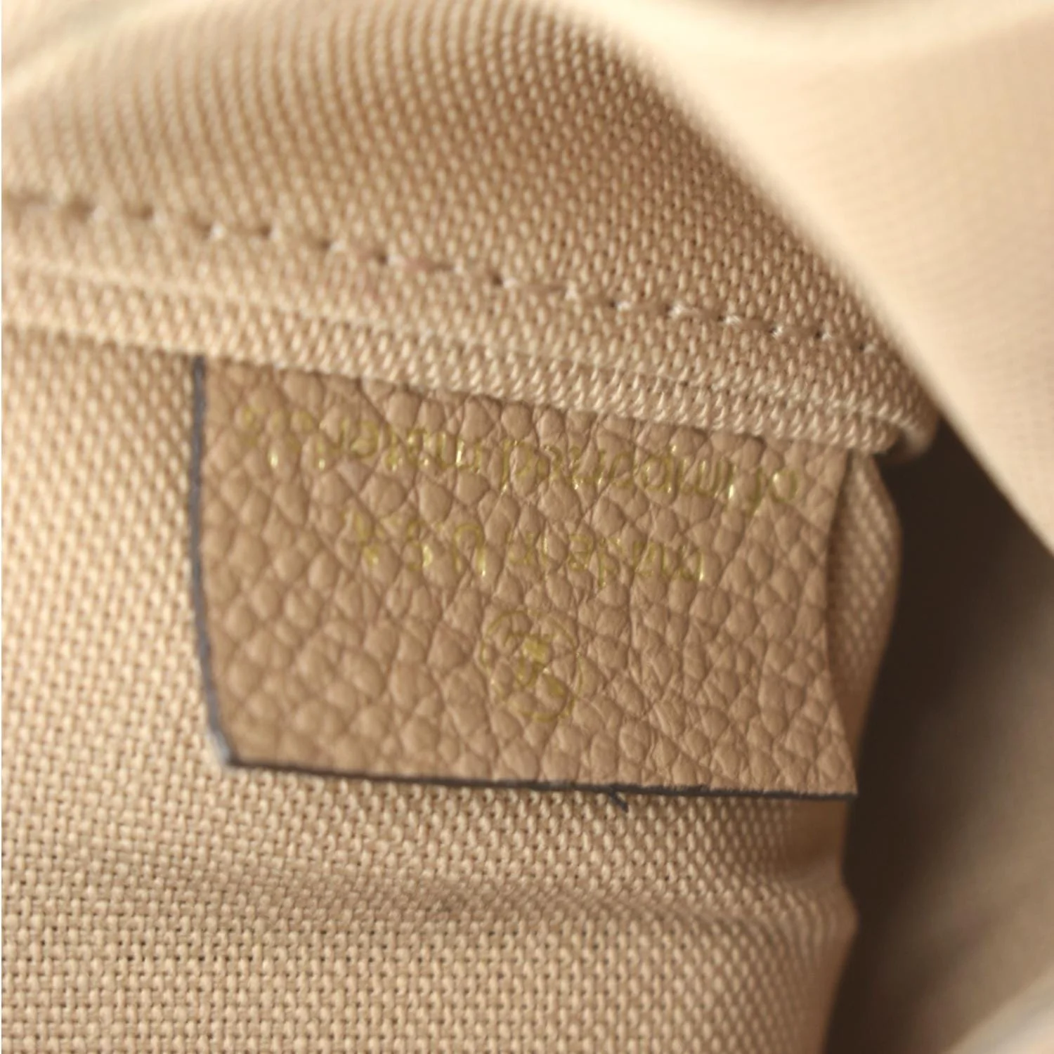 LOUIS VUITTON Felicie Monogram Empreinte Leather Pochette Crossbody Bag Light Brown - Image 12
