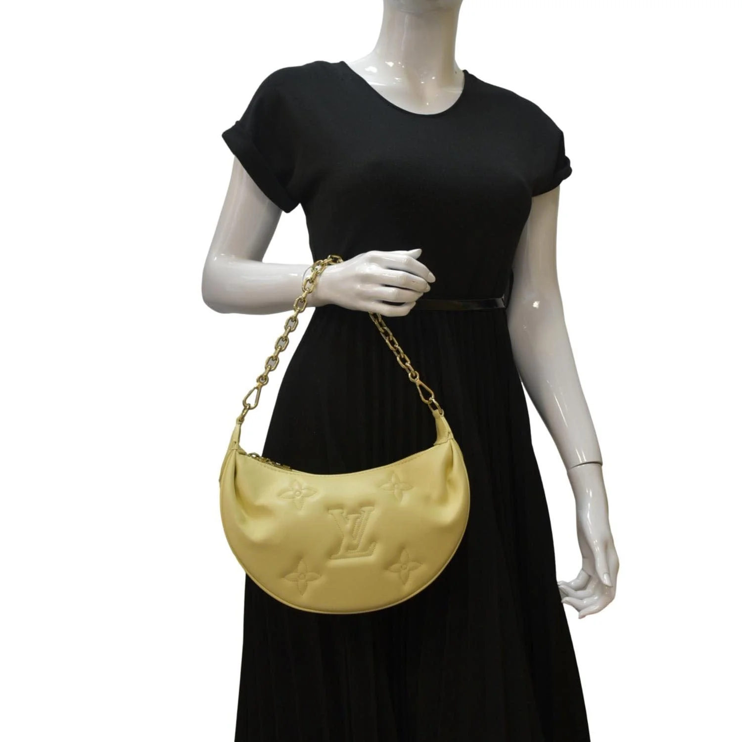 LOUIS VUITTON Over The Moon Bubblegram Calf Leather Crossbody Bag Banana Yellow - Image 2