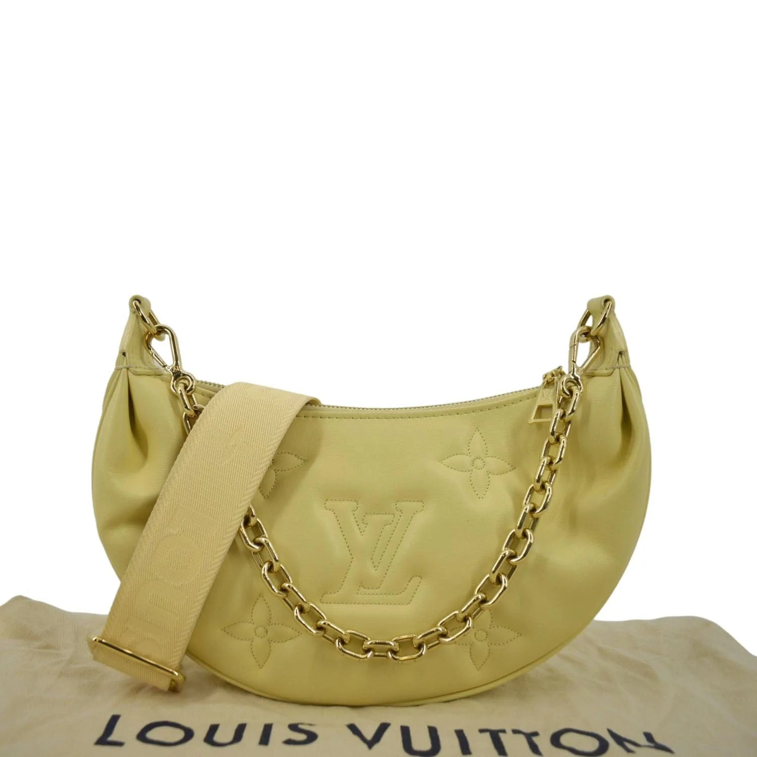 LOUIS VUITTON Over The Moon Bubblegram Calf Leather Crossbody Bag Banana Yellow - Image 3