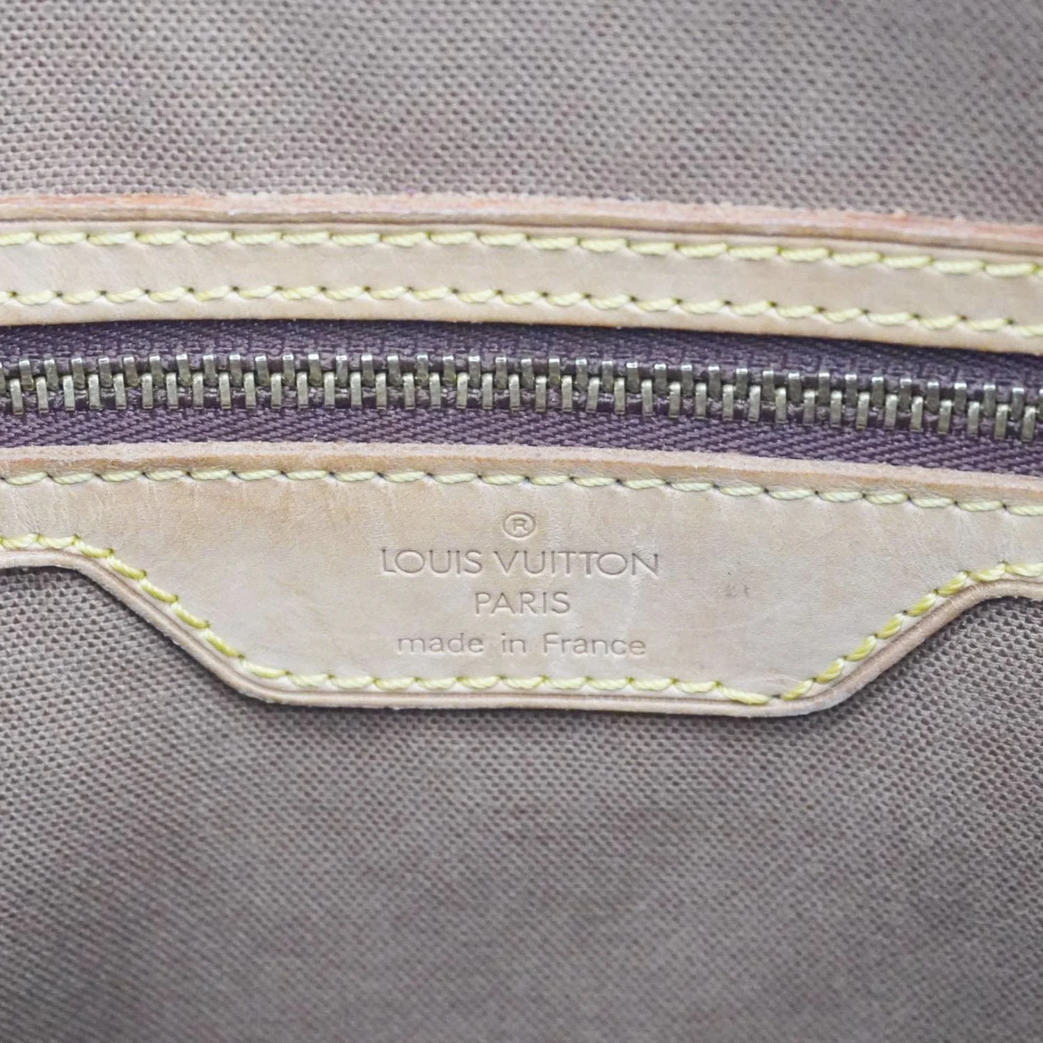 LOUIS VUITTON Cabas Mezzo Monogram Canvas Tote Bag Brown - Image 17