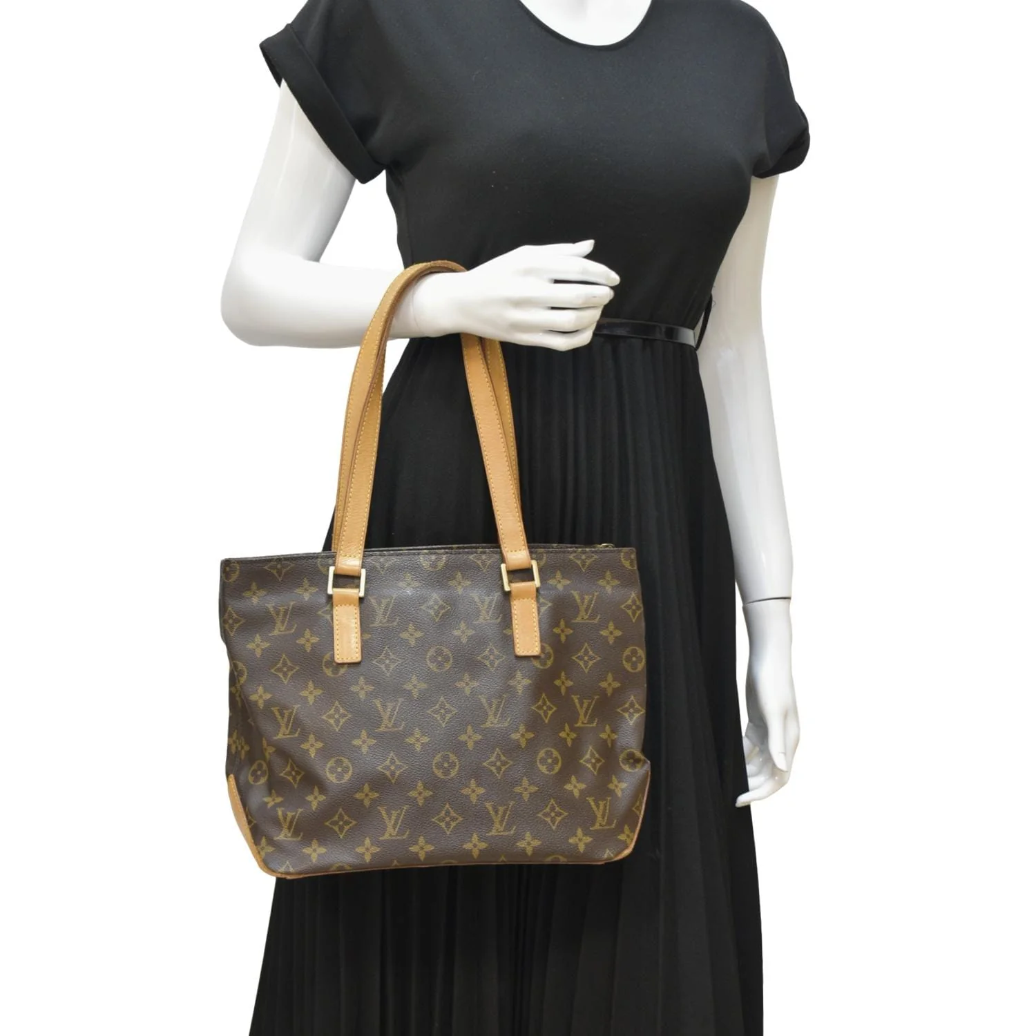 LOUIS VUITTON Cabas Piano Monogram Canvas Shoulder Bag Brown - Image 2
