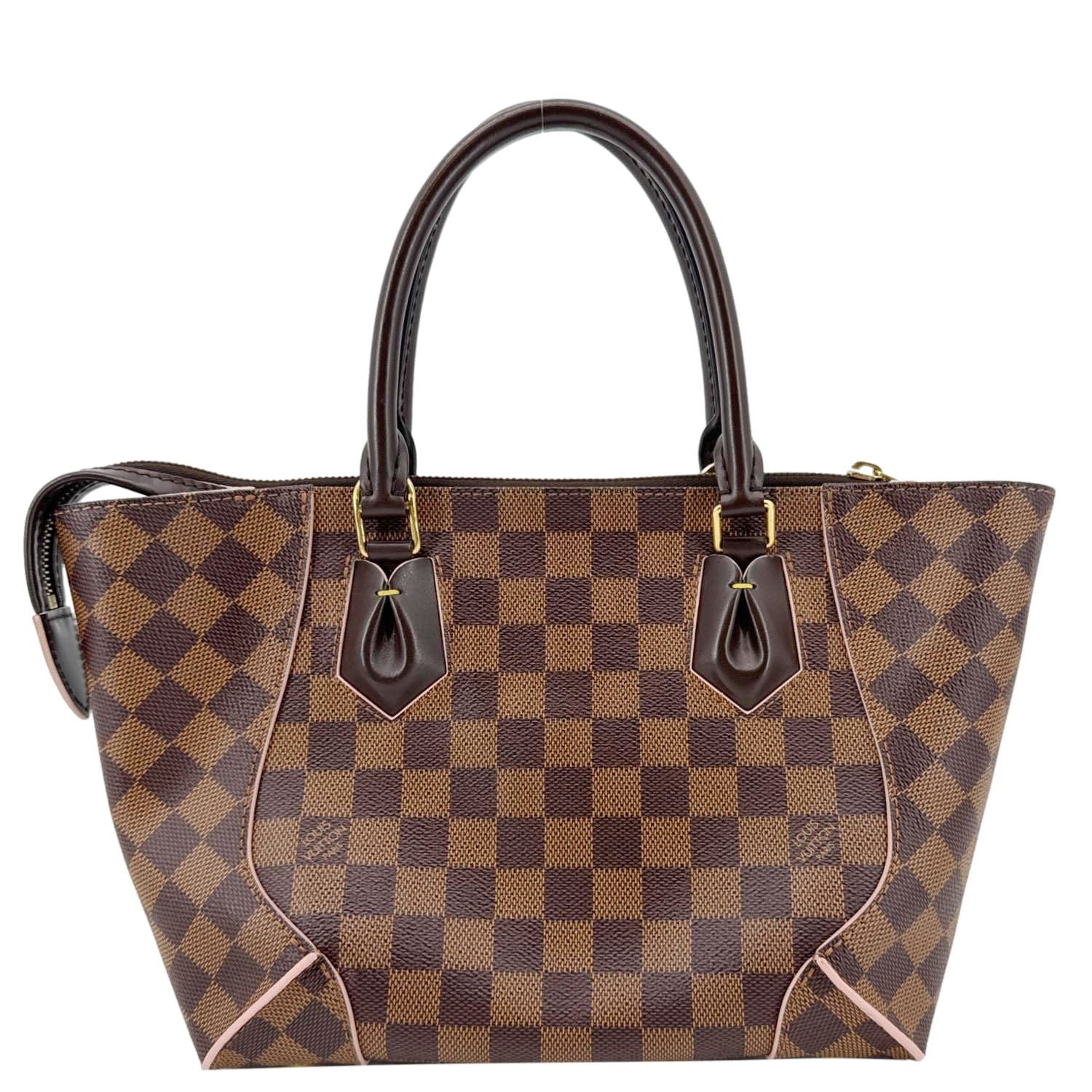 LOUIS VUITTON Caissa MM Damier Ebene Tote Bag Rose Ballerine - Image 3