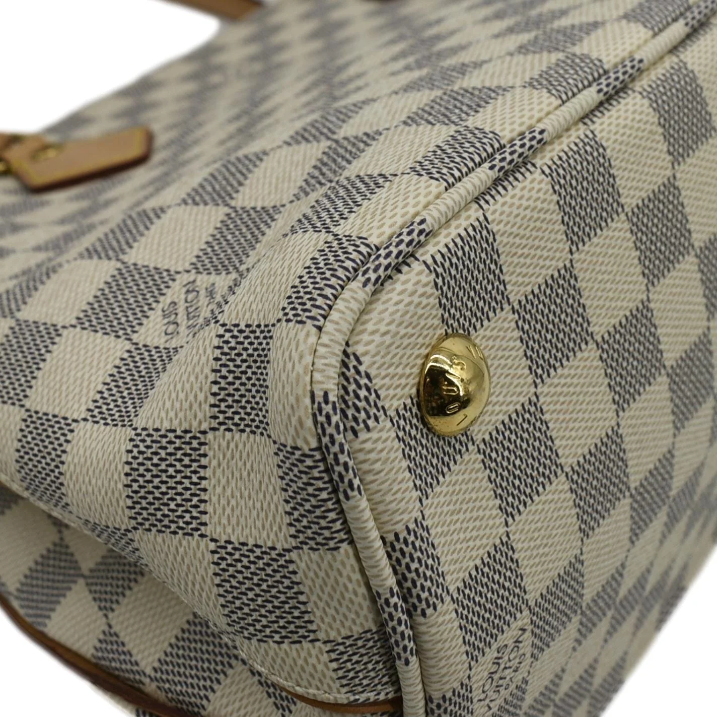 LOUIS VUITTON Calvi Damier Azur Shoulder Bag White - Image 8