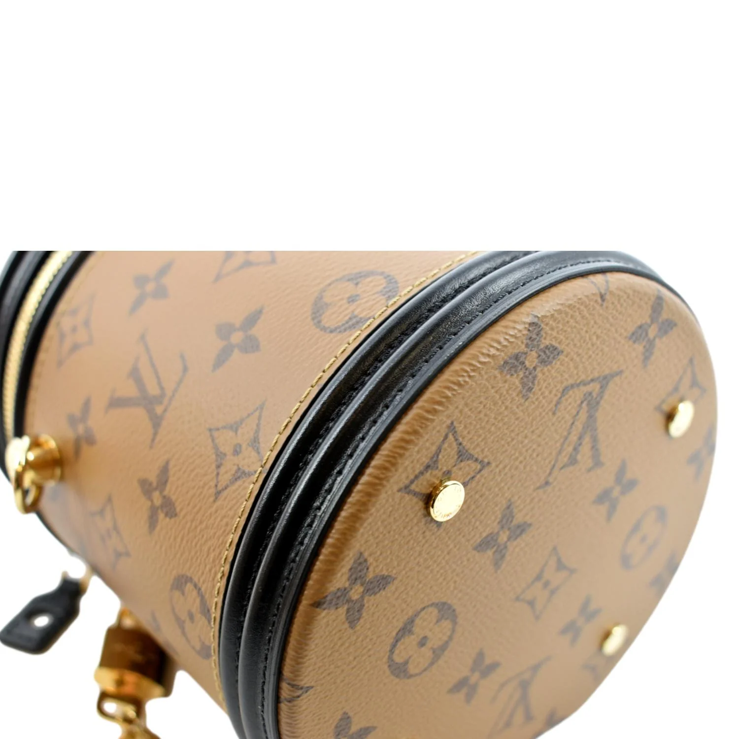 LOUIS VUITTON Cannes Reverse Monogram Canvas Satchel Bag Brown - Image 9