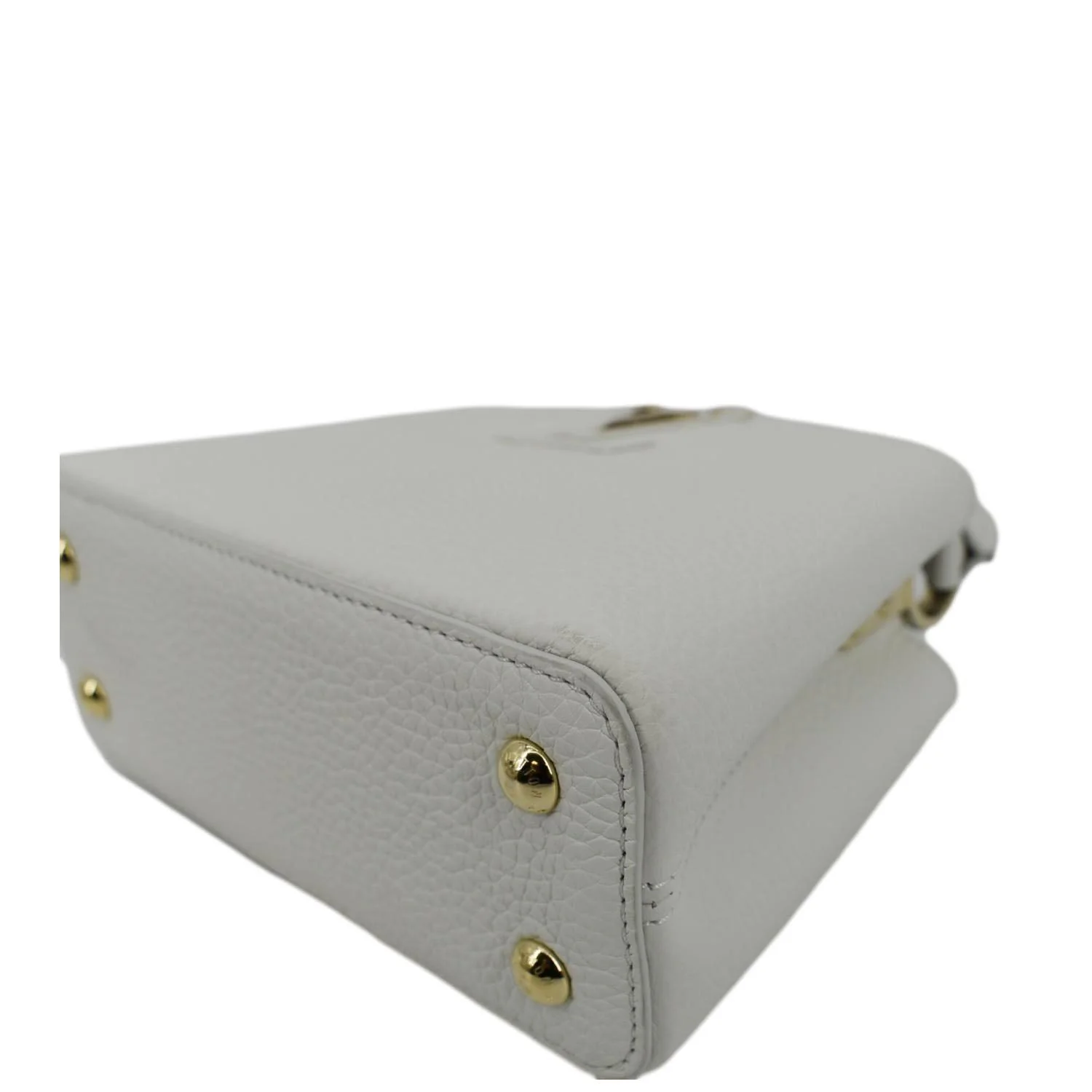 LOUIS VUITTON Capucine Mini Taurillon Leather Crossbody Bag Snow - Image 9
