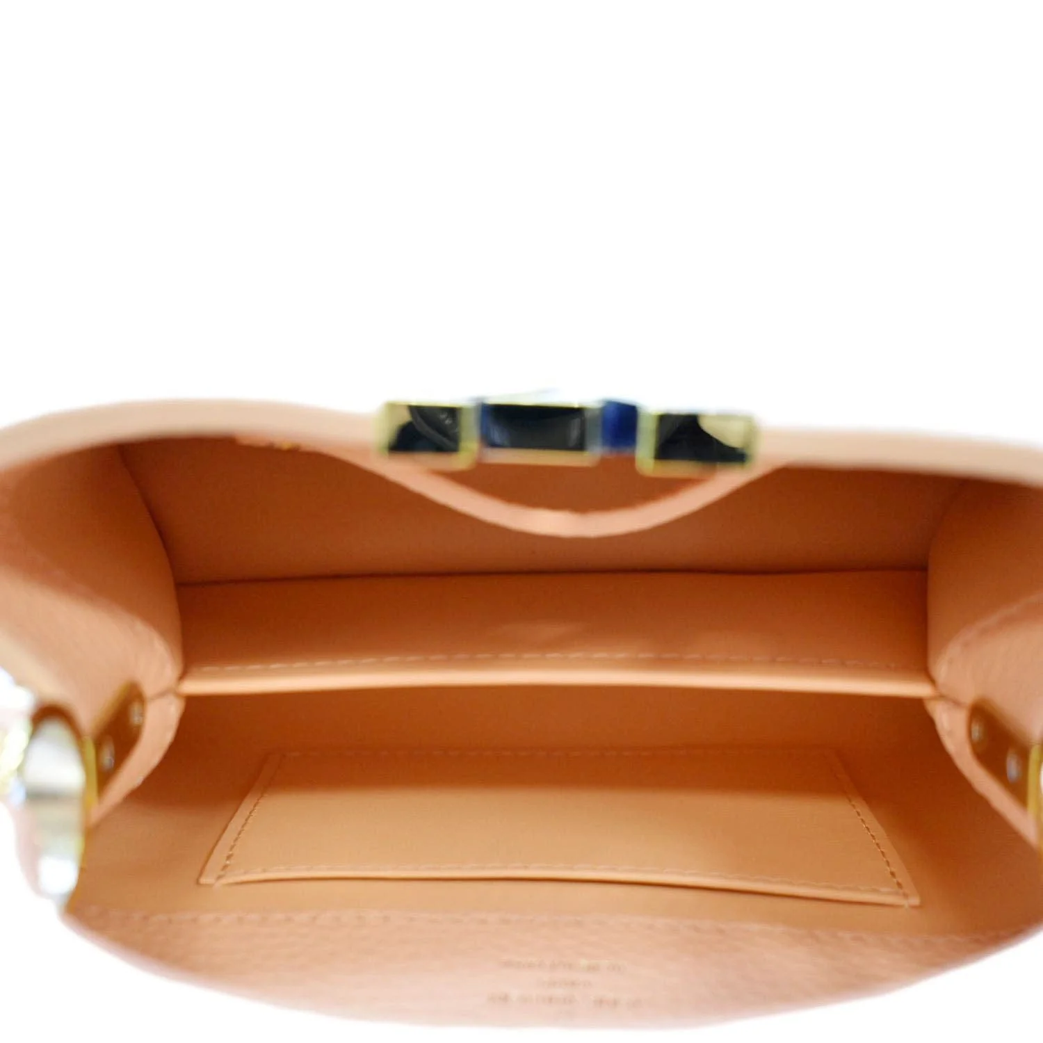 LOUIS VUITTON Capucines Mini Taurillon Python Leather Satchel Bag Topaze - Image 10