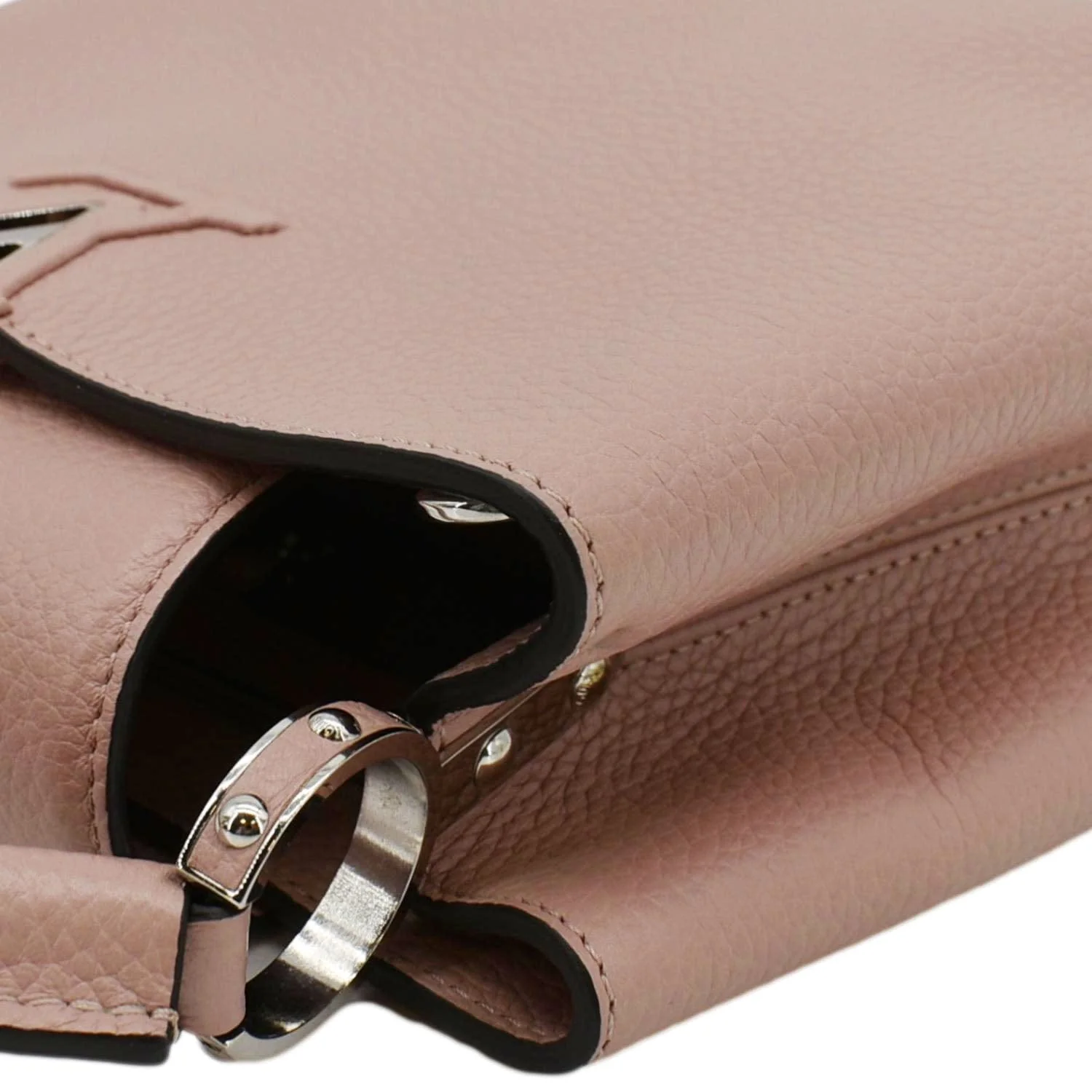 LOUIS VUITTON Capucines BB Taurillon Leather Shoulder Bag Baby Pink - Image 8