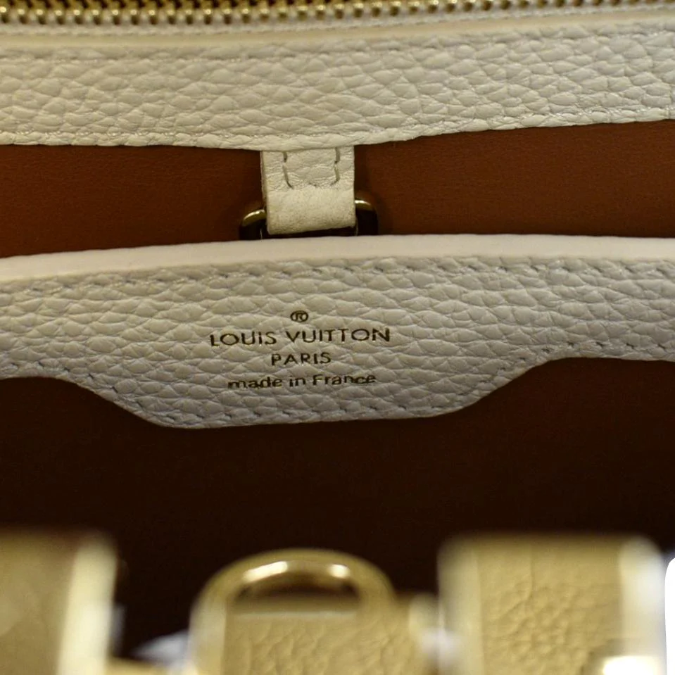 LOUIS VUITTON Capucine PM Teddy Fleece Top Handle Shoulder Bag White - Image 12