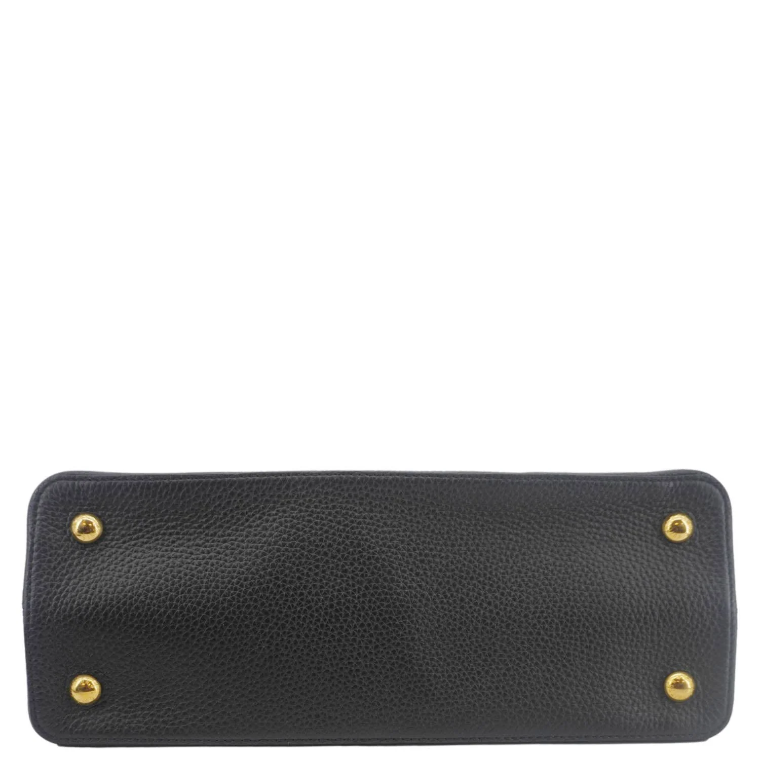 LOUIS VUITTON Capucines MM Taurillon Leather Satchel Bag Black - Image 7