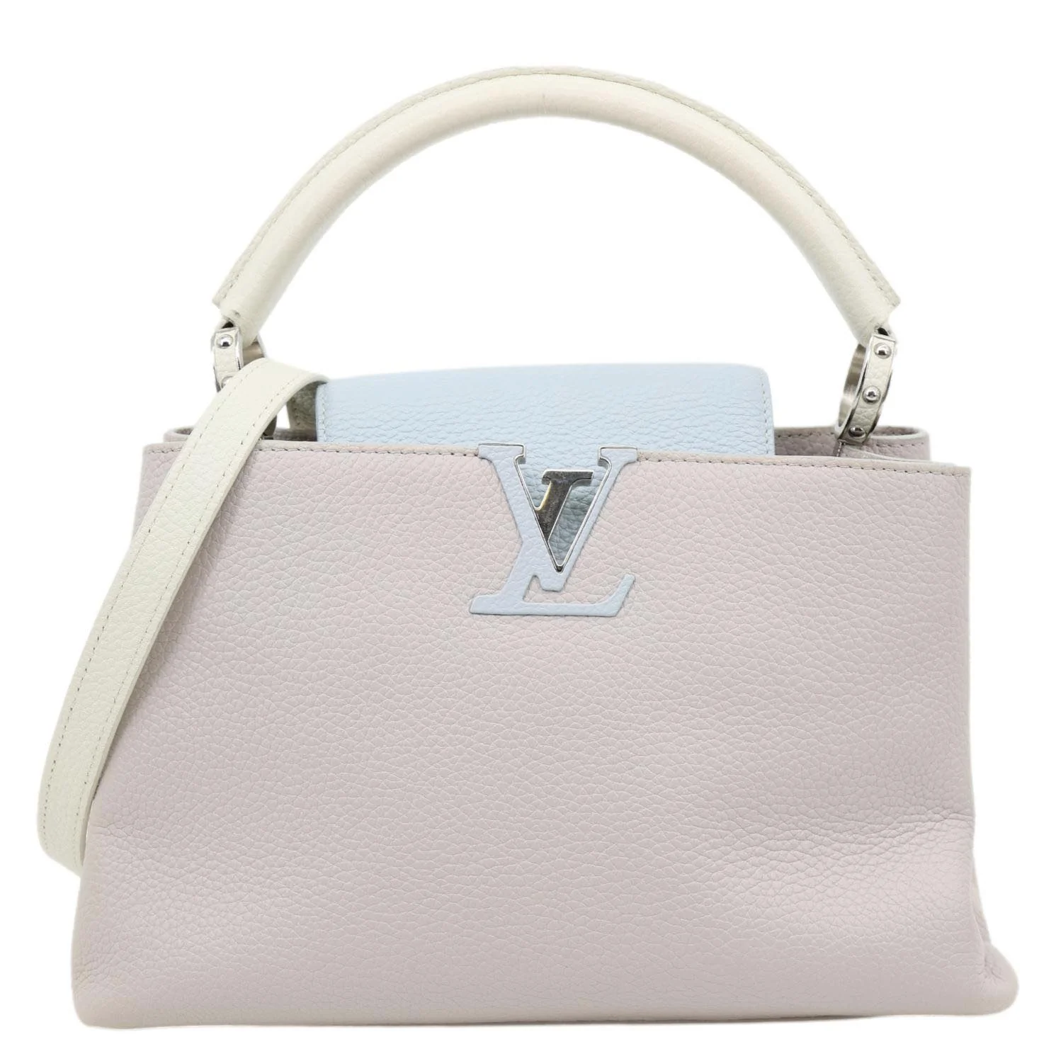 LOUIS VUITTON Capucines PM Taurillon Leather Crossbody Bag Tricolor