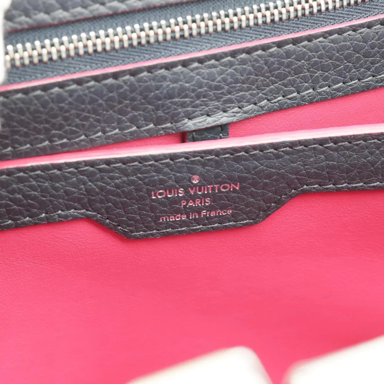 LOUIS VUITTON Capucines PM Taurillon Leather Shoulder Bag Black - Image 14