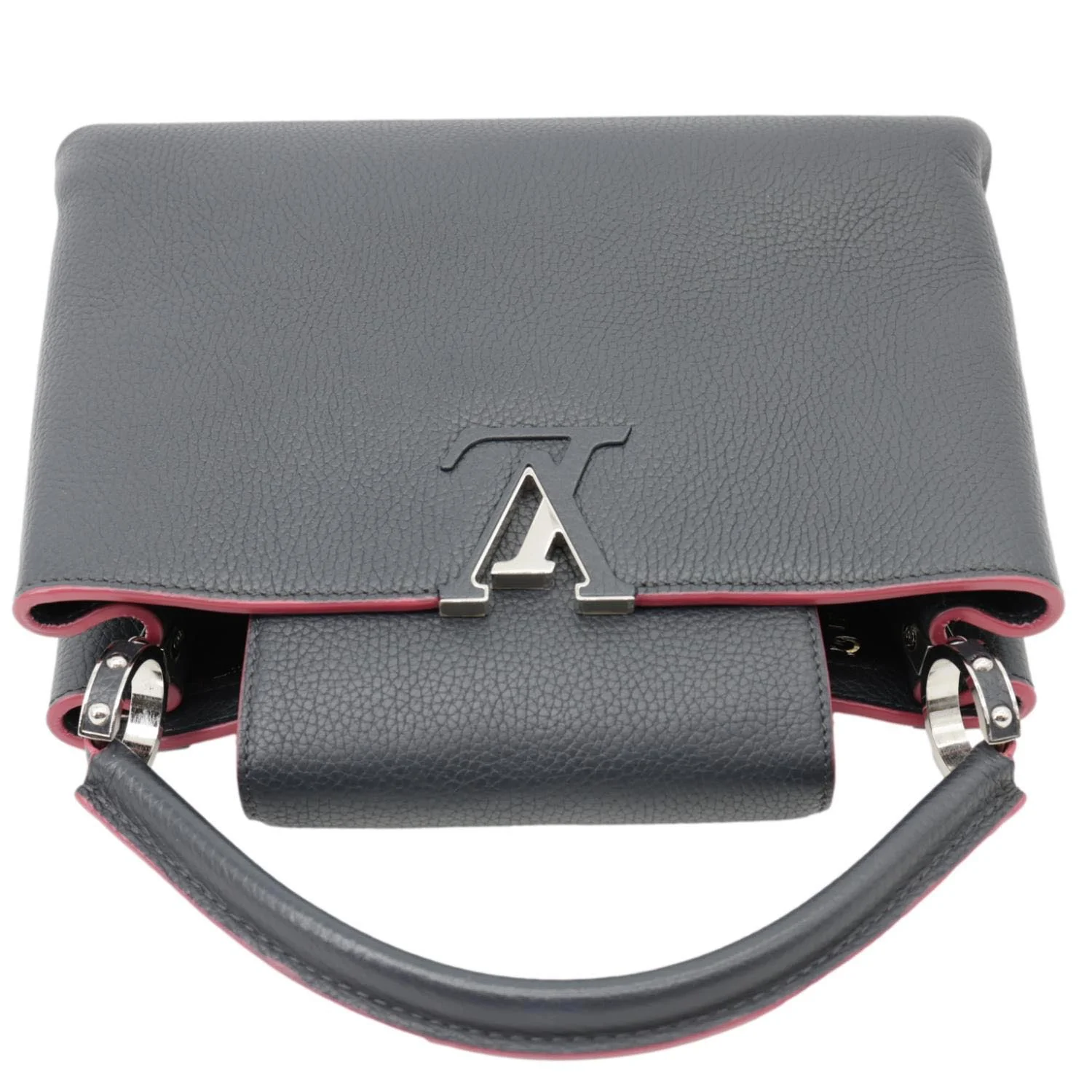 LOUIS VUITTON Capucines PM Taurillon Leather Shoulder Bag Black - Image 5