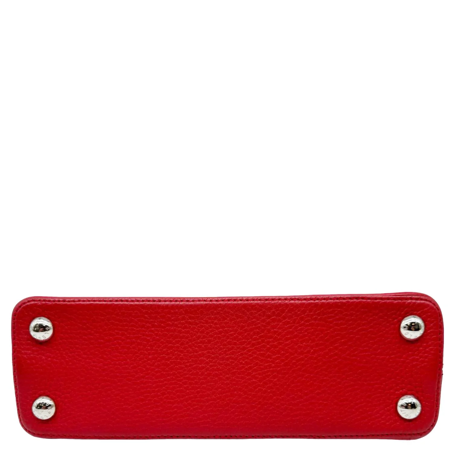 LOUIS VUITTON Capucines BB Python Handle Leather Crossbody Bag Red - Image 9