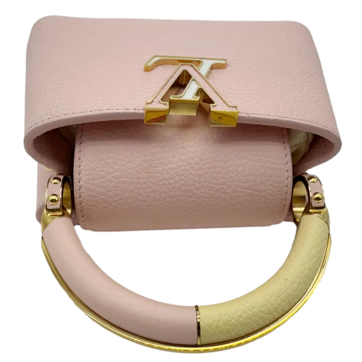 LOUIS VUITTON Capucines Mini Taurillon Leather Crossbody Bag Pink - Image 5