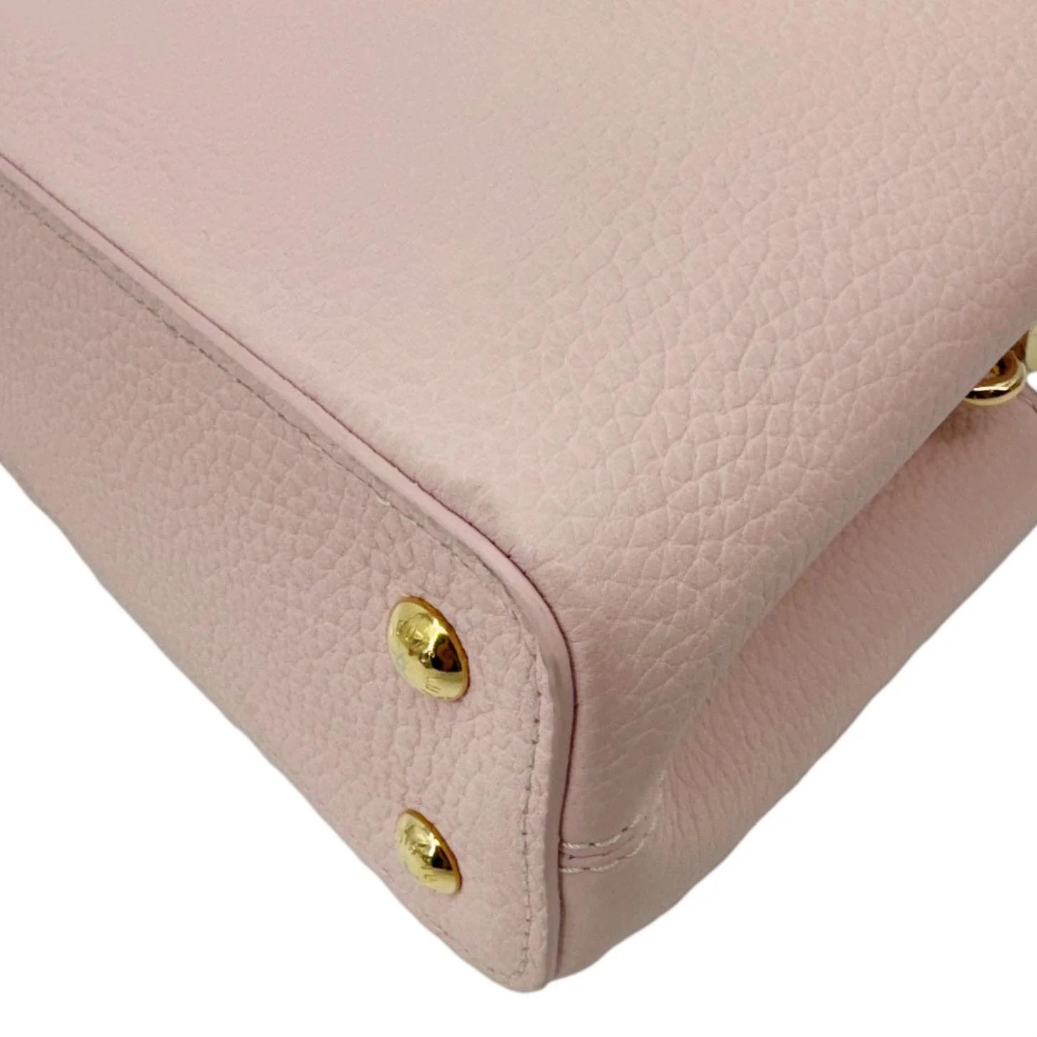 LOUIS VUITTON Capucines Mini Taurillon Leather Crossbody Bag Pink - Image 8