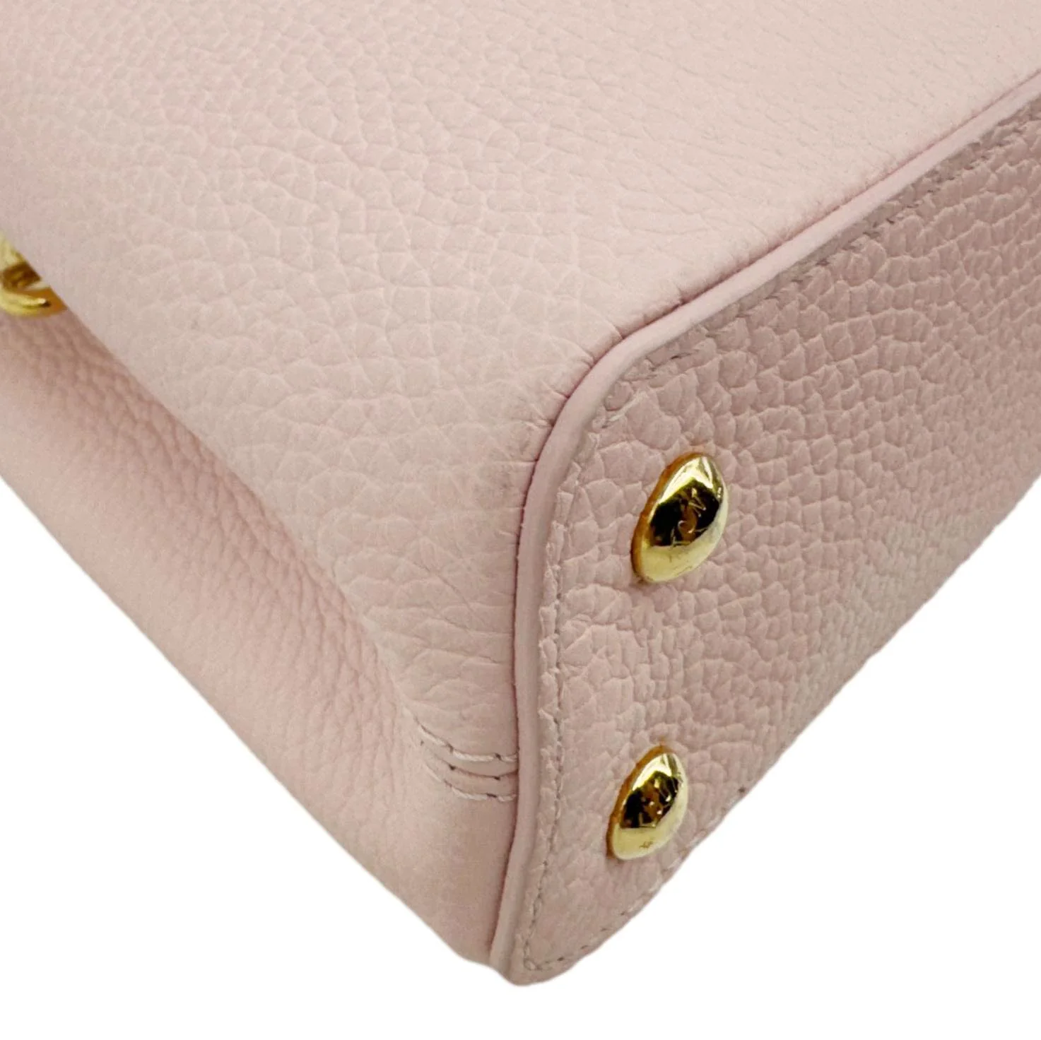 LOUIS VUITTON Capucines Mini Taurillon Leather Crossbody Bag Pink - Image 9