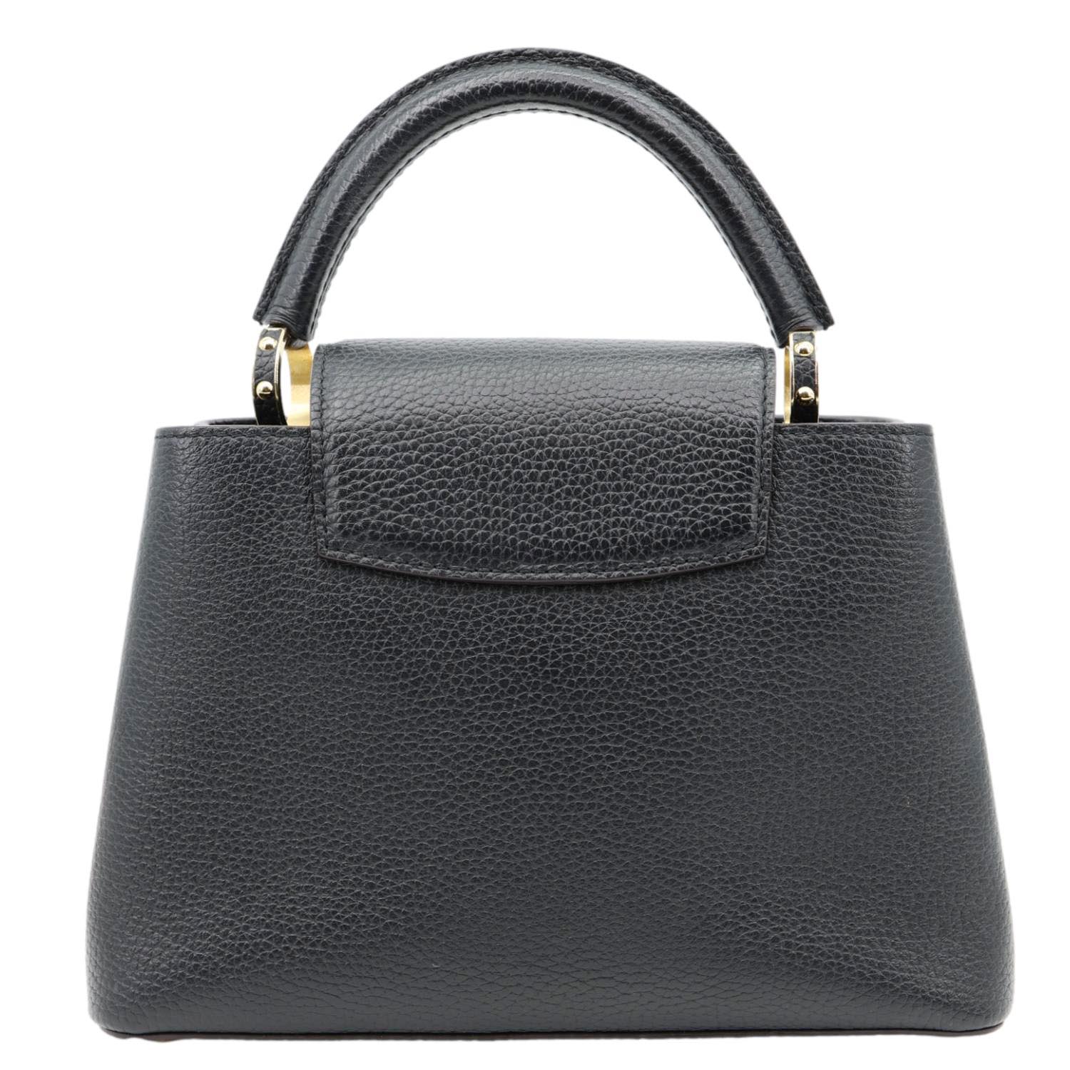 LOUIS VUITTON Capucines BB Taurillon Leather Satchel Bag Black - Image 3
