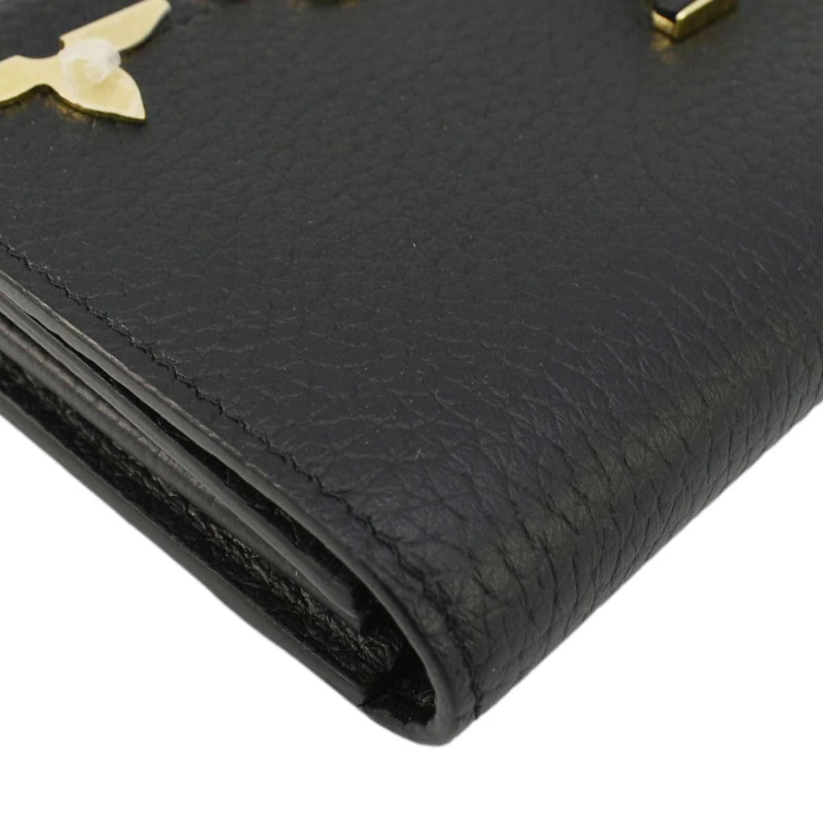 LOUIS VUITTON Capucines Crown Flowers Taurillon Leather Wallet Black - Image 9