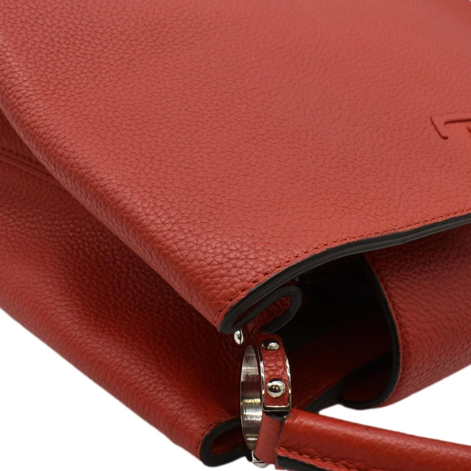 LOUIS VUITTON Capucines MM Taurillon Leather Satchel Bag Orange - Image 5