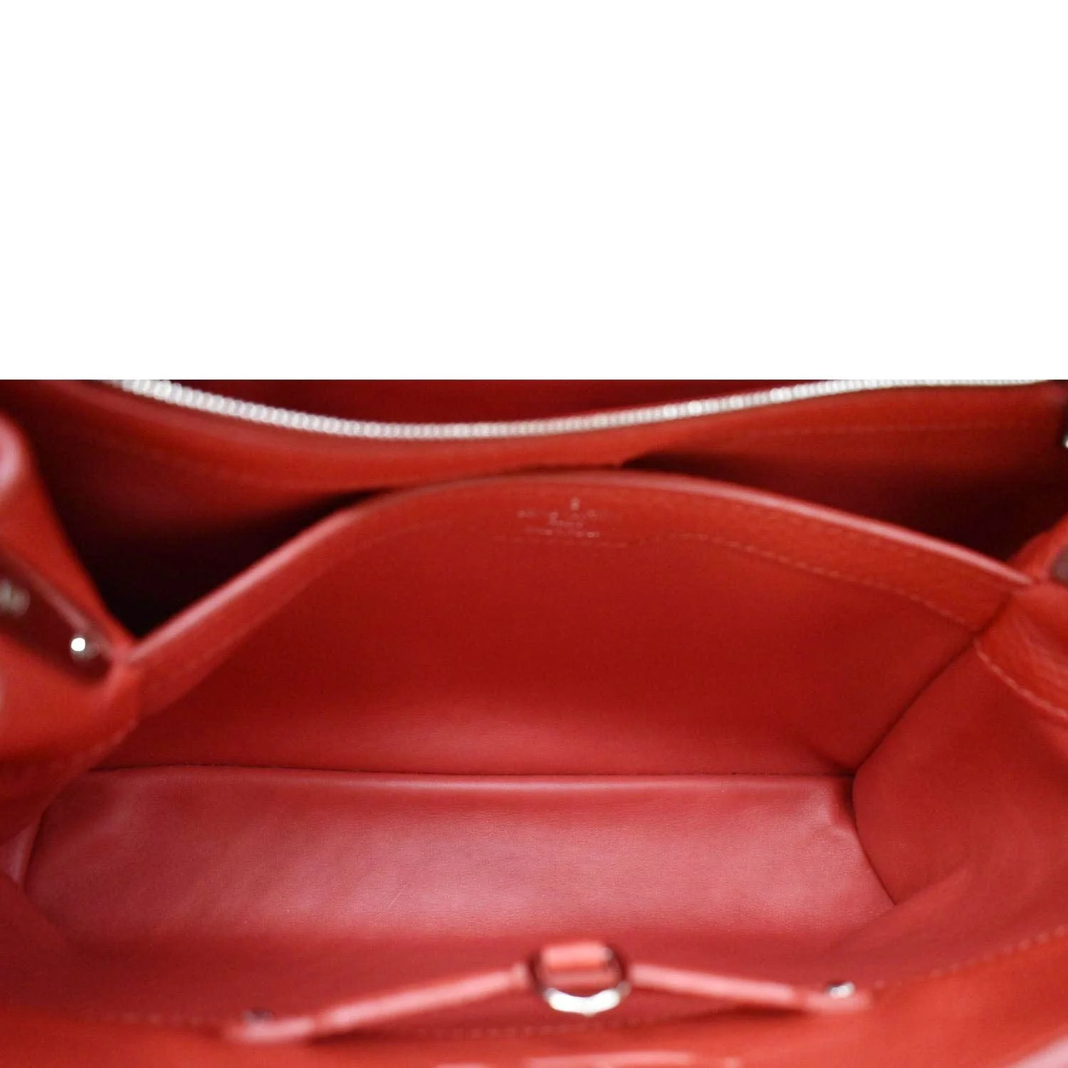 LOUIS VUITTON Capucines MM Taurillon Leather Satchel Bag Red - Image 13