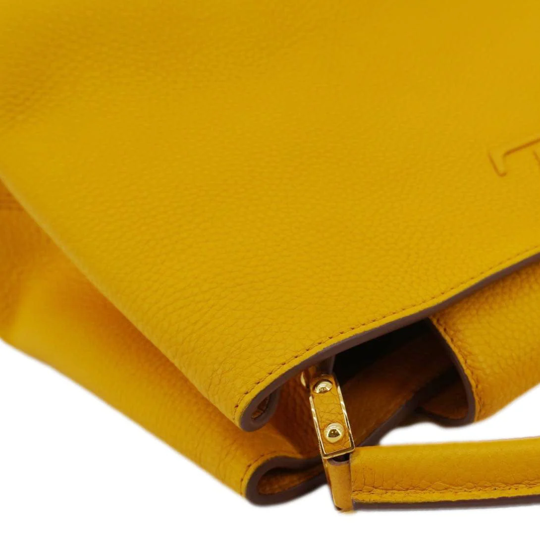 LOUIS VUITTON Capucines MM Taurillon Leather Satchel Bag Yellow - Image 5