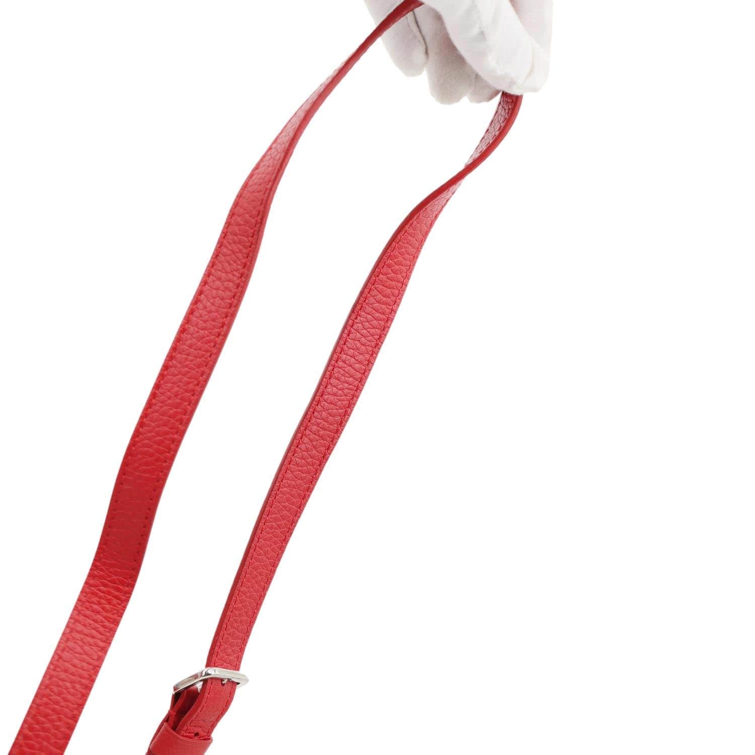 LOUIS VUITTON Capucines MM Taurillon Leather Satchel Bag Red - Image 13