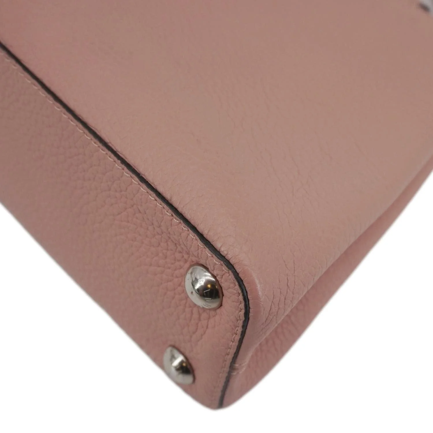 LOUIS VUITTON Capucines Leather Shoulder Bag Pink - Image 8