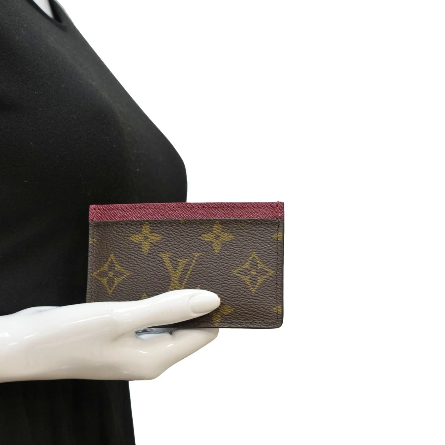 LOUIS VUITTON Monogram Canvas Card Holder Cerise - Image 12