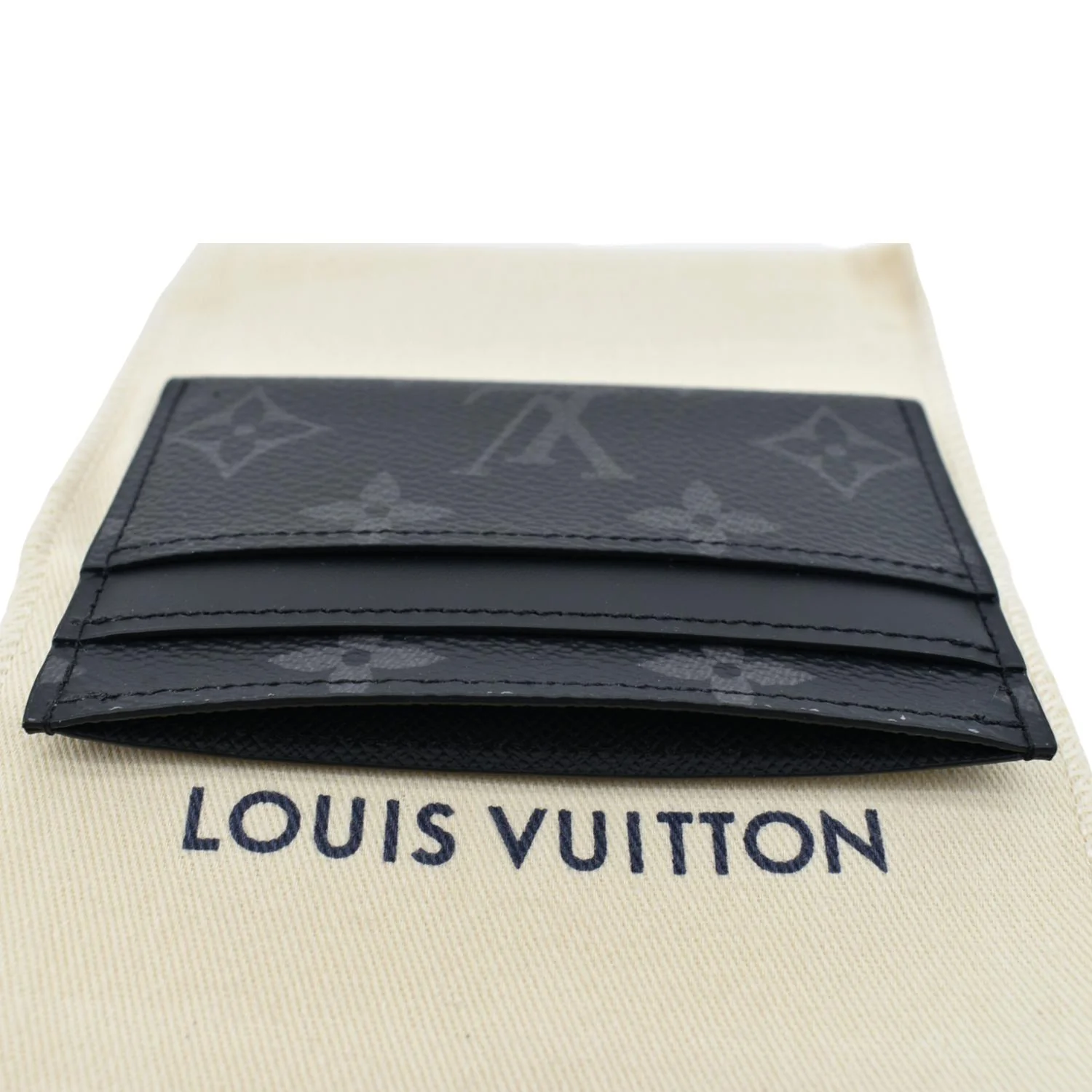 LOUIS VUITTON Monogram Eclipse Card Holder Black - Image 8